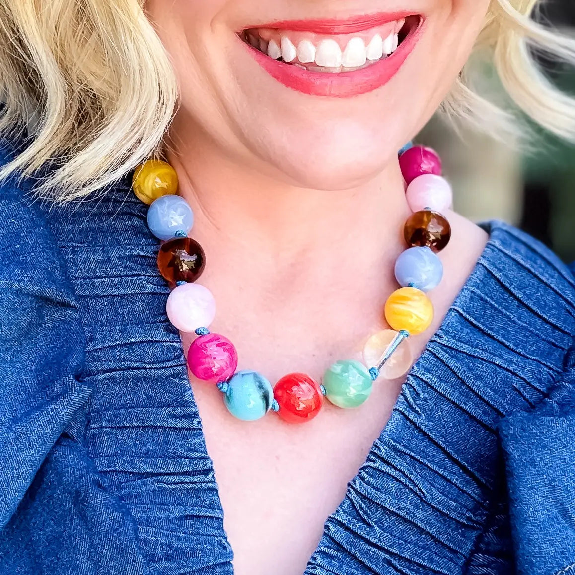 Judy Colorful Beaded Necklace