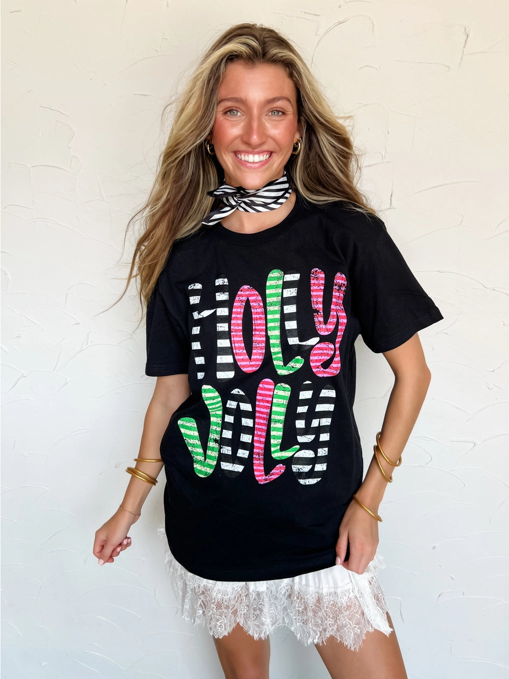 Holly Jolly Stripes Tee