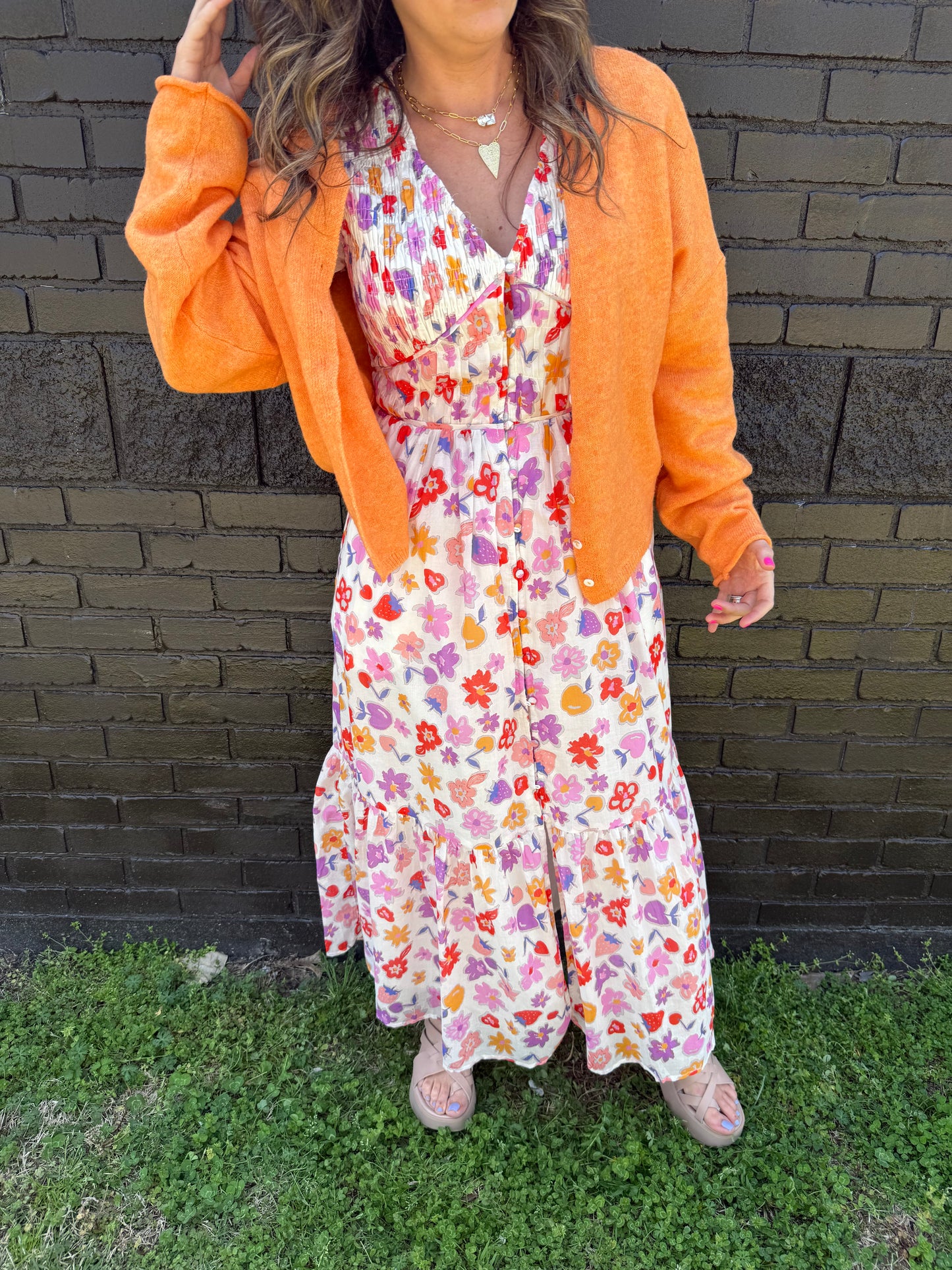 Piper Cardigan Orange