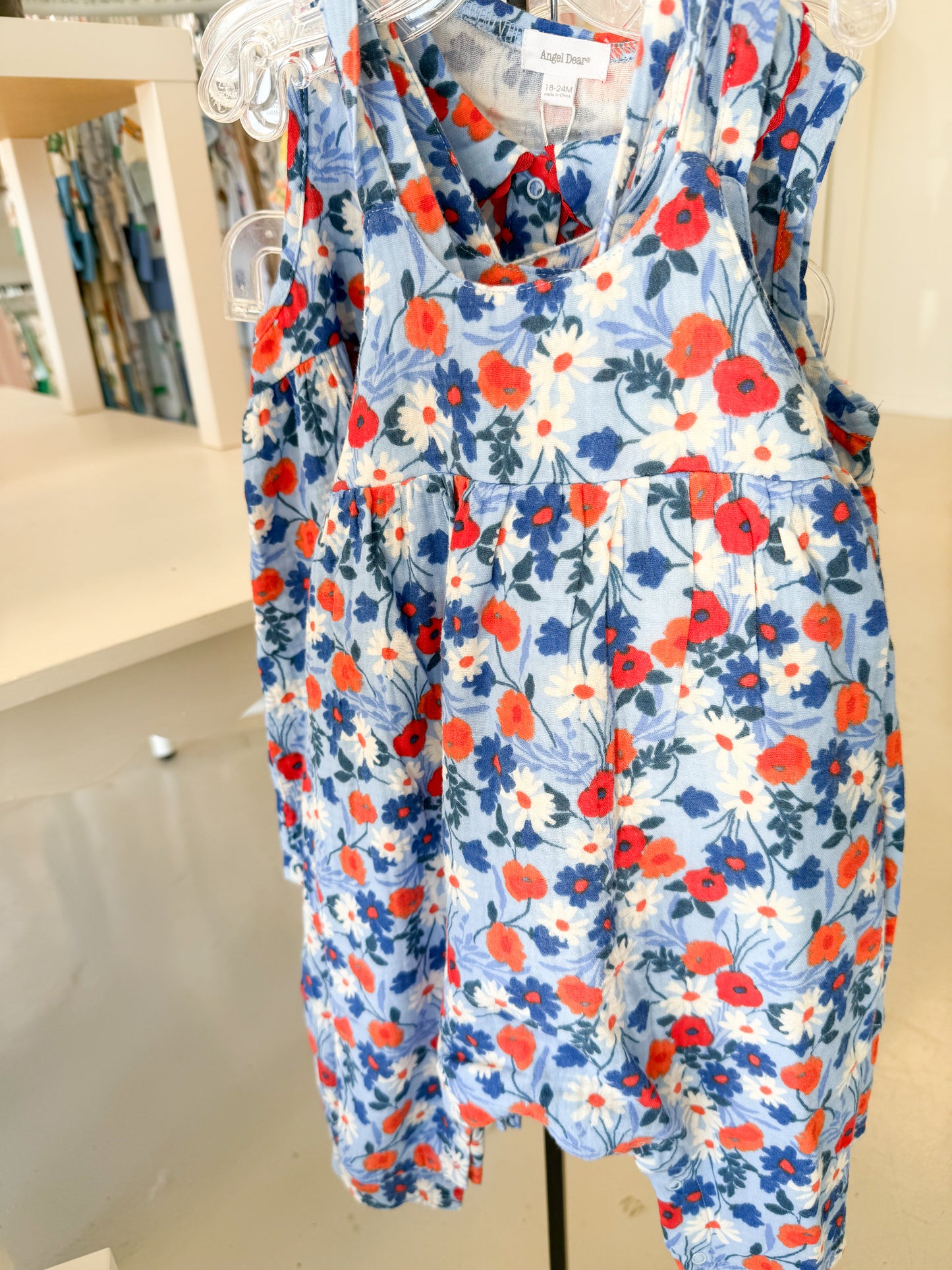 Angel Dear Poppy Days Tie Back Romper