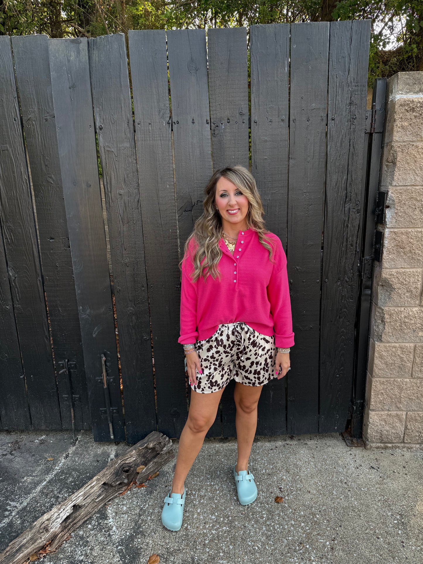 Callie Cow Print Shorts