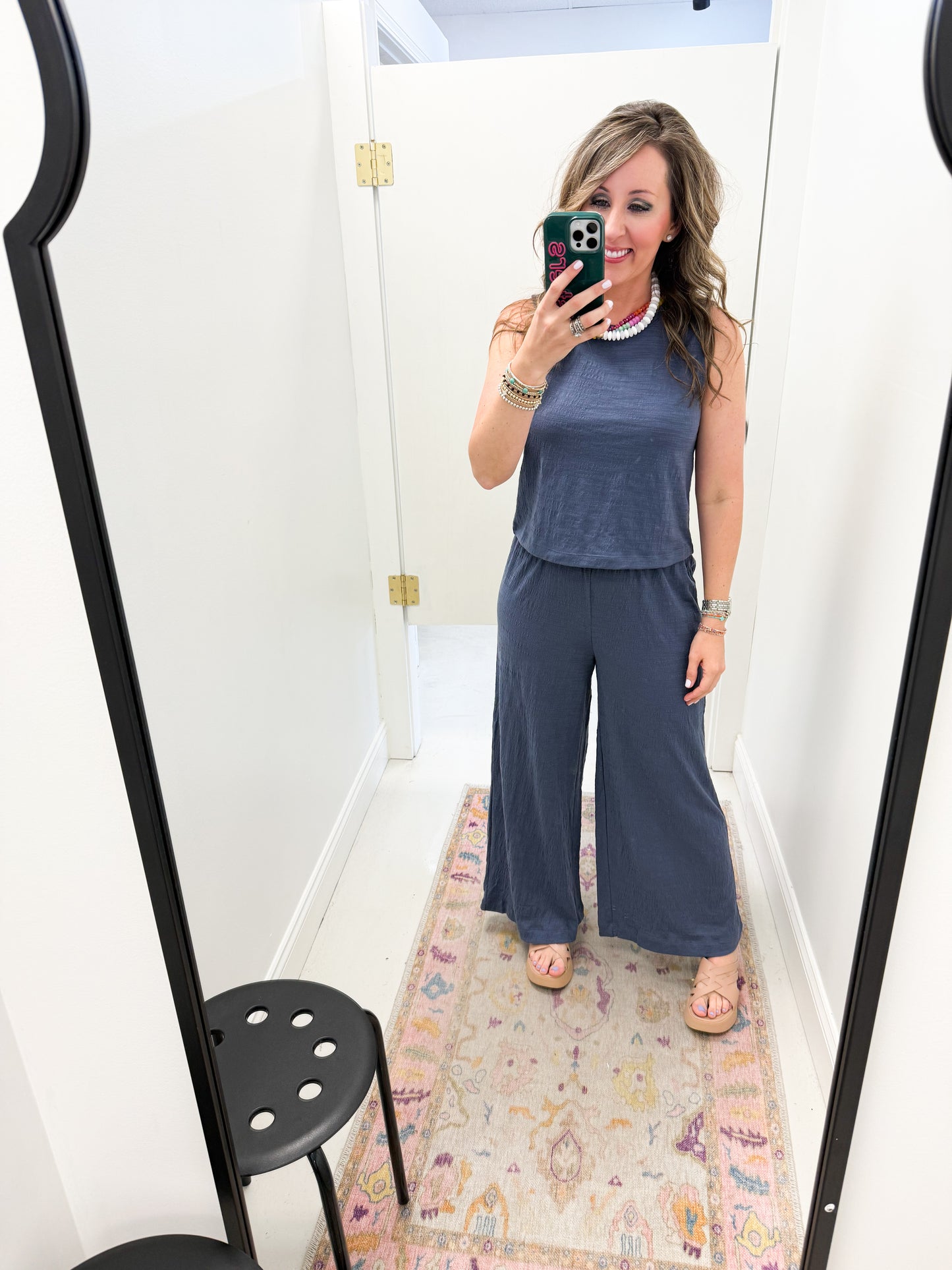 Z Supply Sloane Textured Top Worn Blue