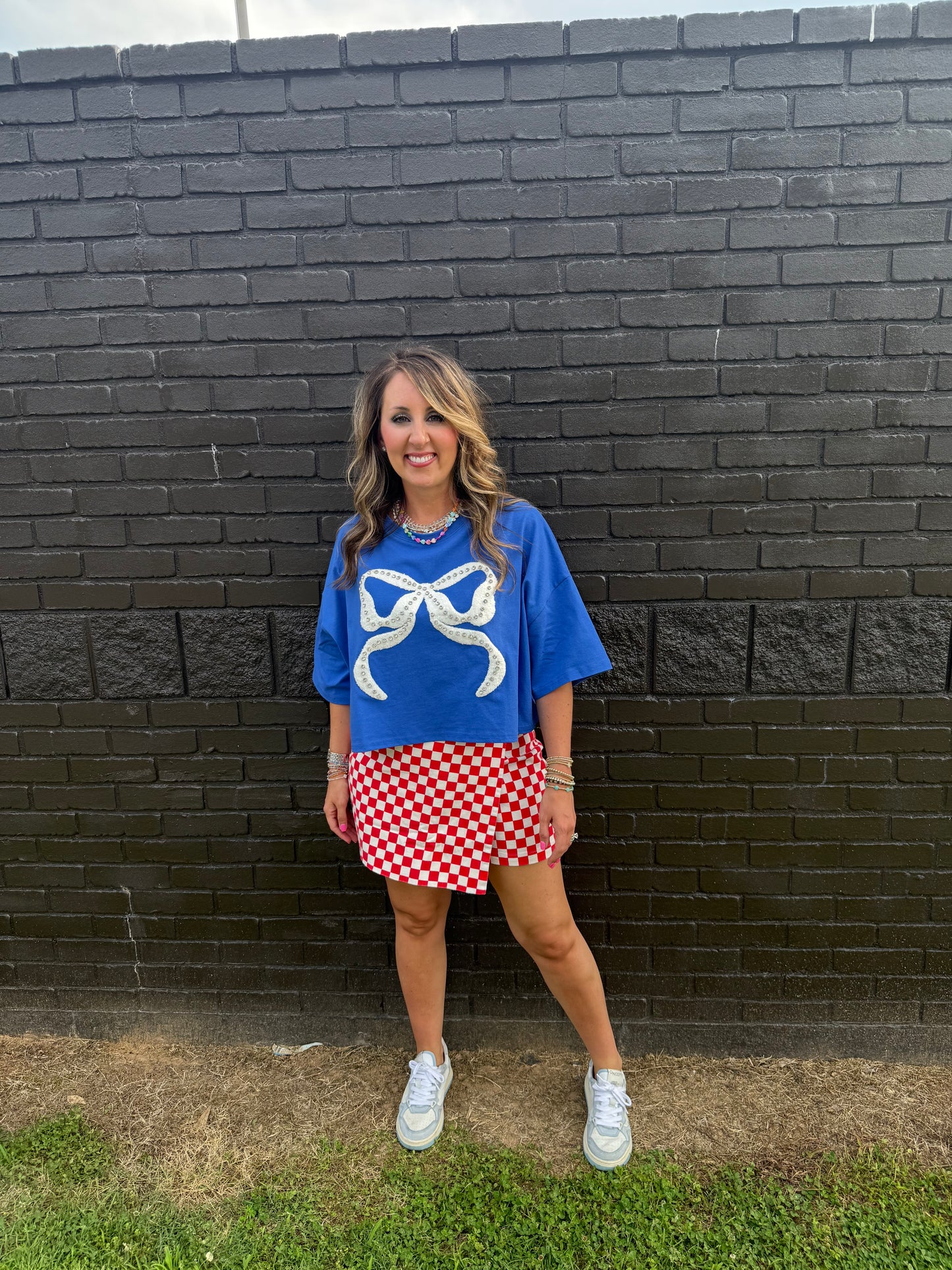 Betsy Bow Top Blue