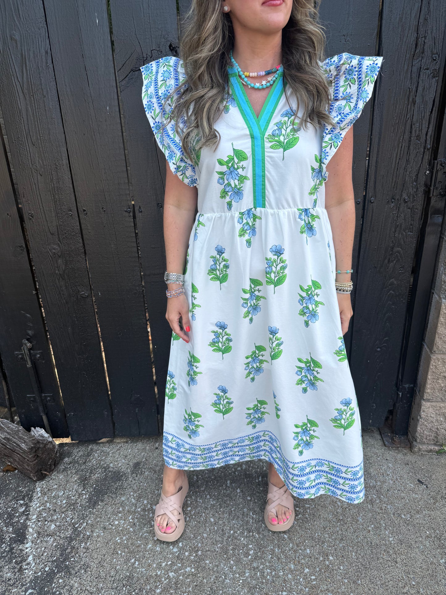 Pearl Floral Midi