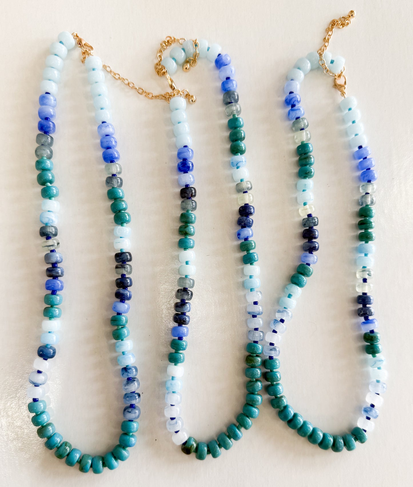 Ocean Blues Beaded Necklace