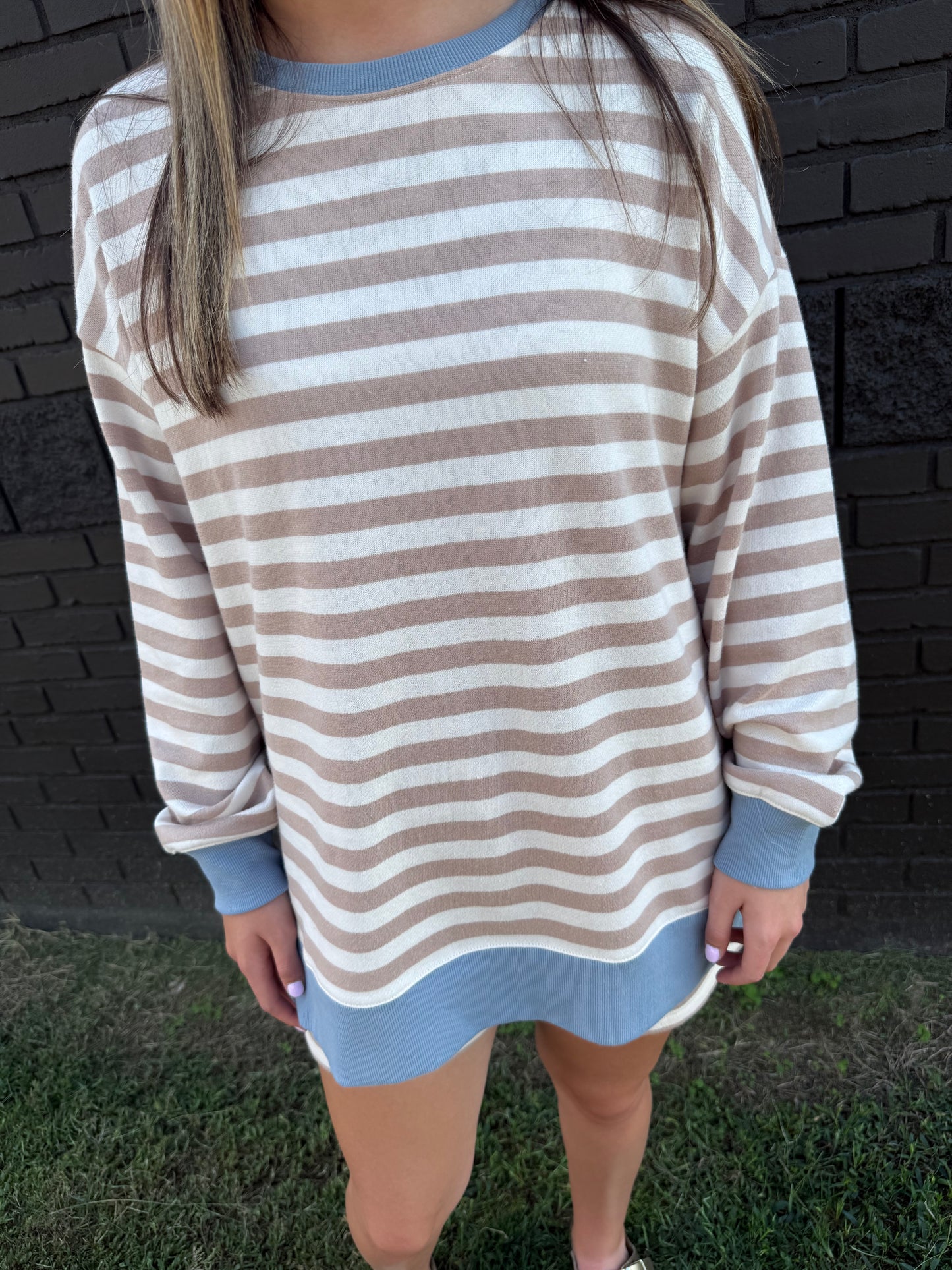 Z Supply Layer Up Stripe Sweatshirt