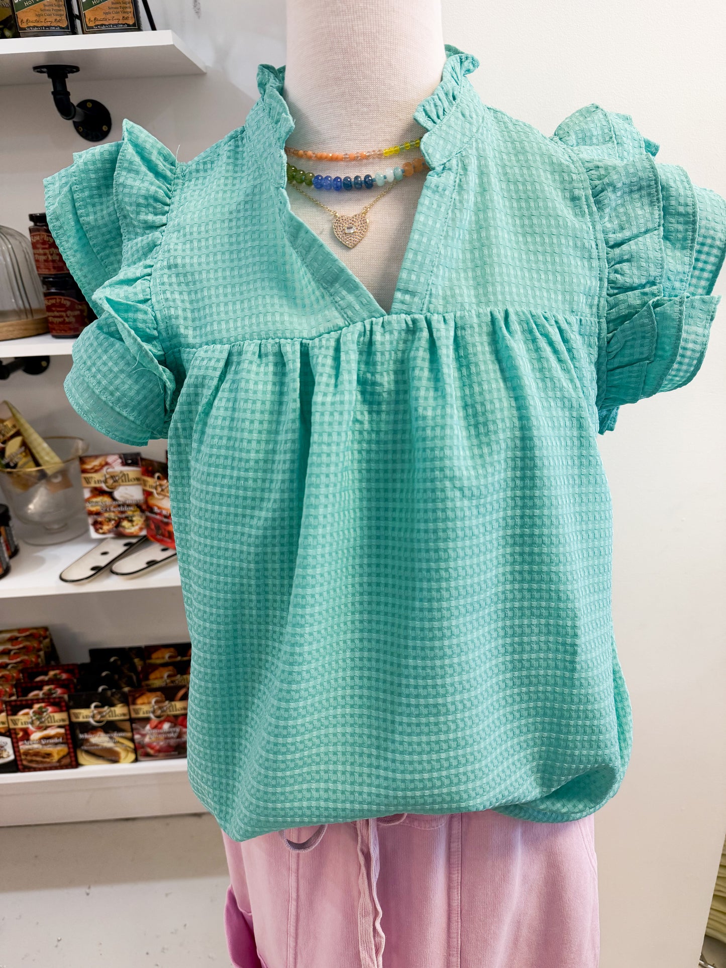 Finley Turquoise Top