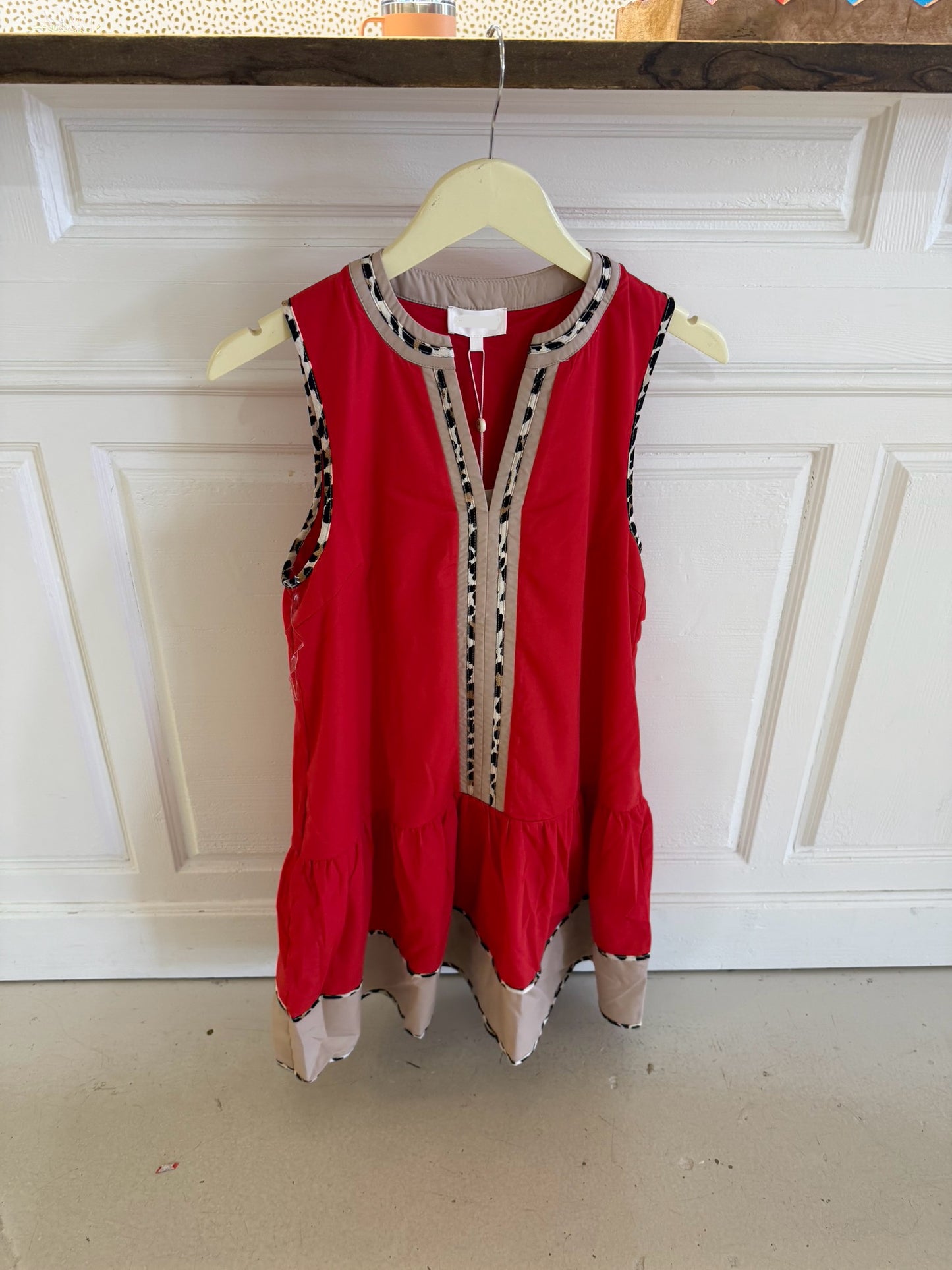 Haisley Red Leopard Dress