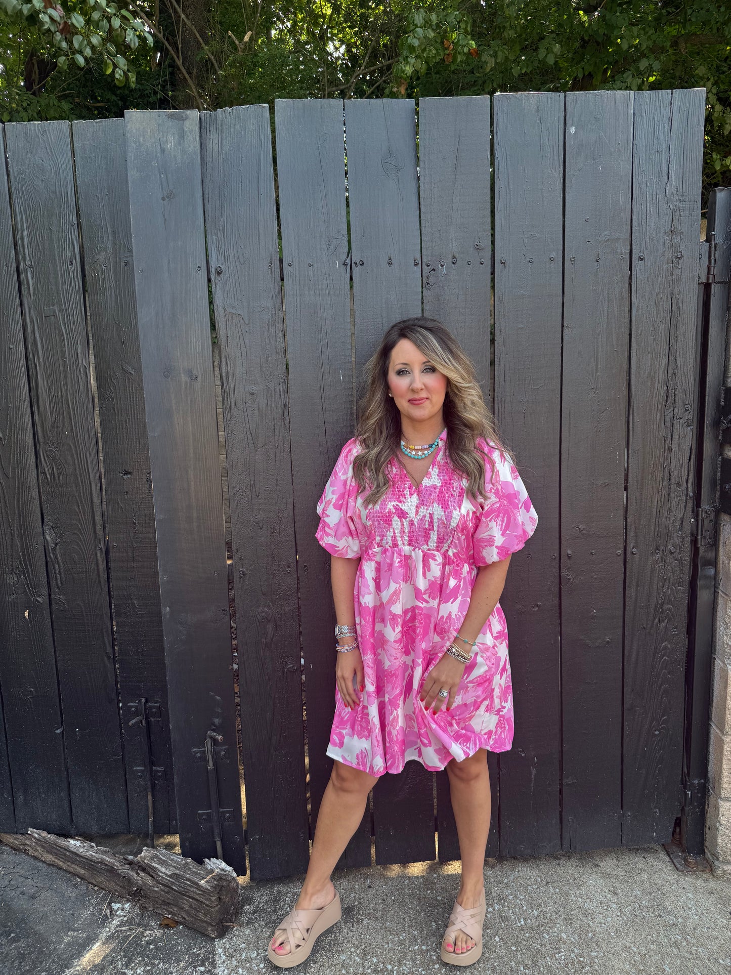 Demi Pink Floral Dress