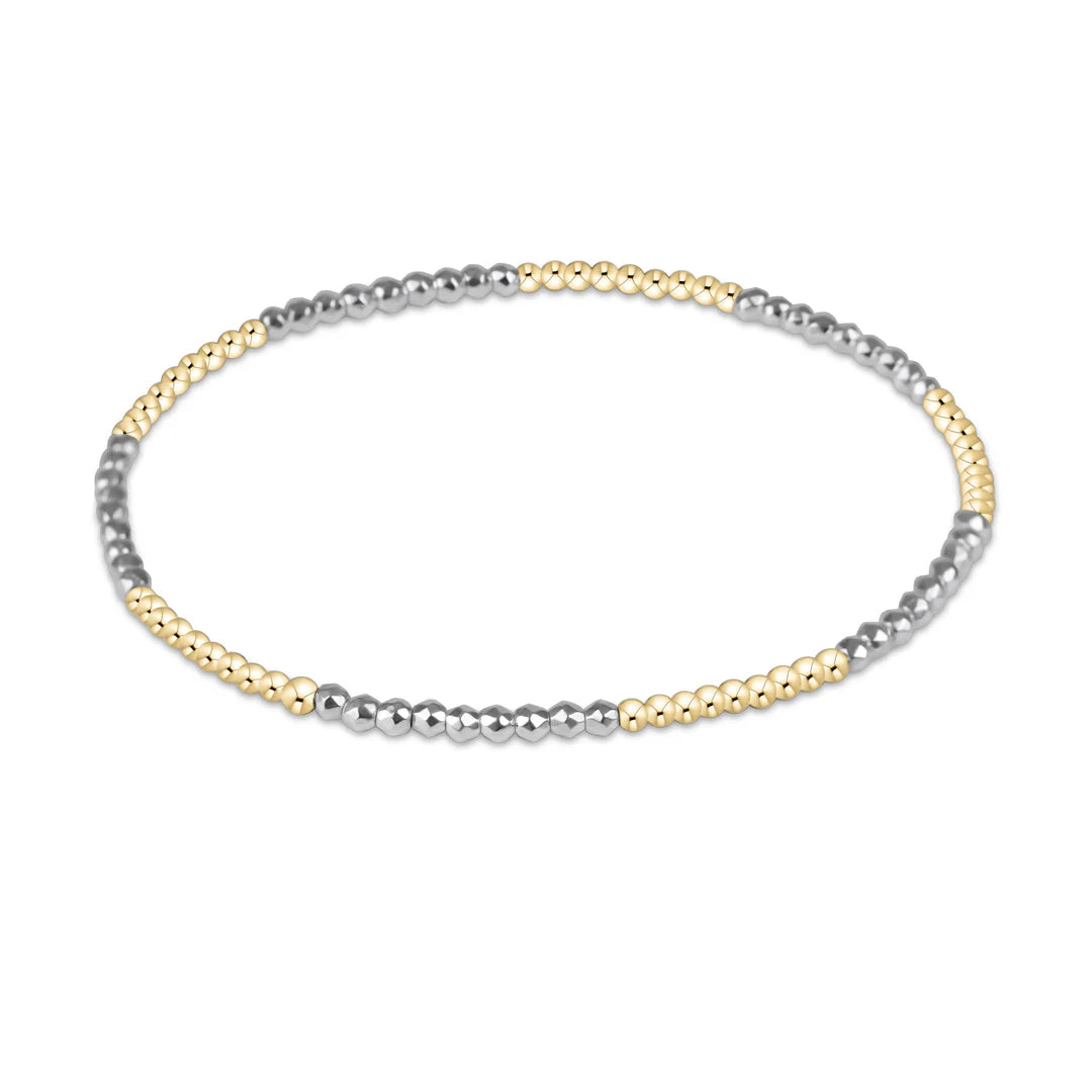 E Newton Bright Silver Hematite Blissful 2mm Bracelet