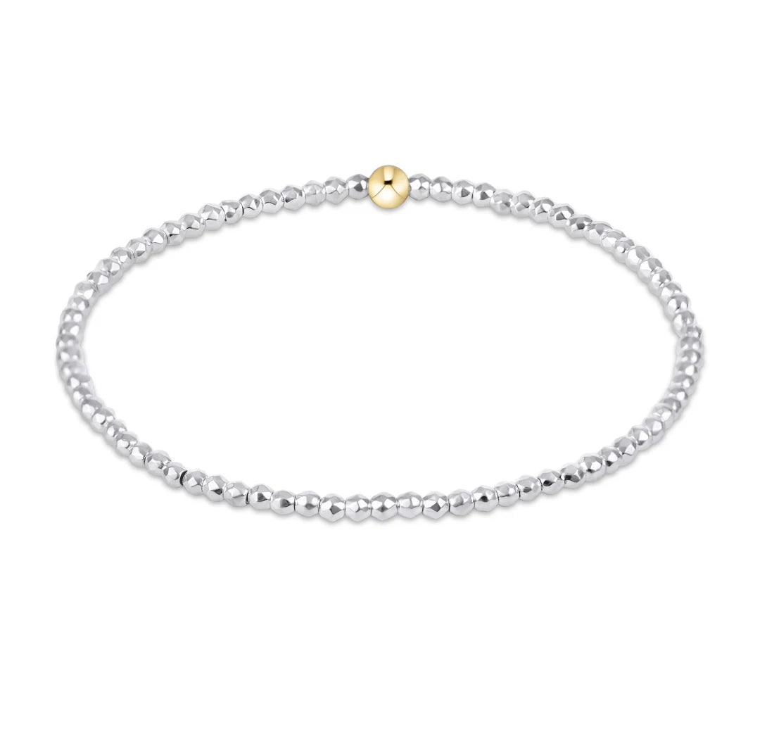 E Newton Bright Silver Hematite 2mm Bracelet
