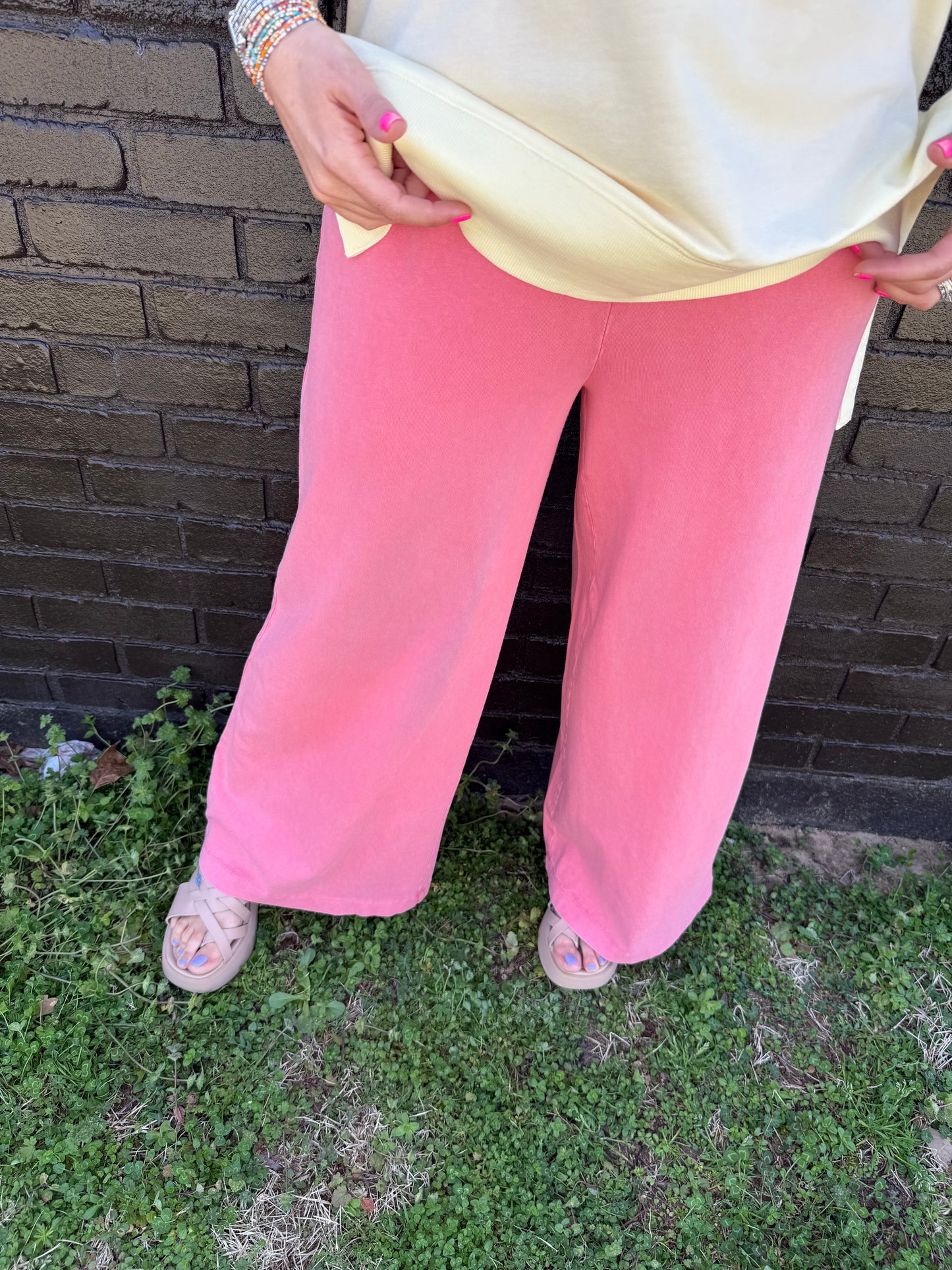 Z Supply Scout Jersey Pant Sunset Pink