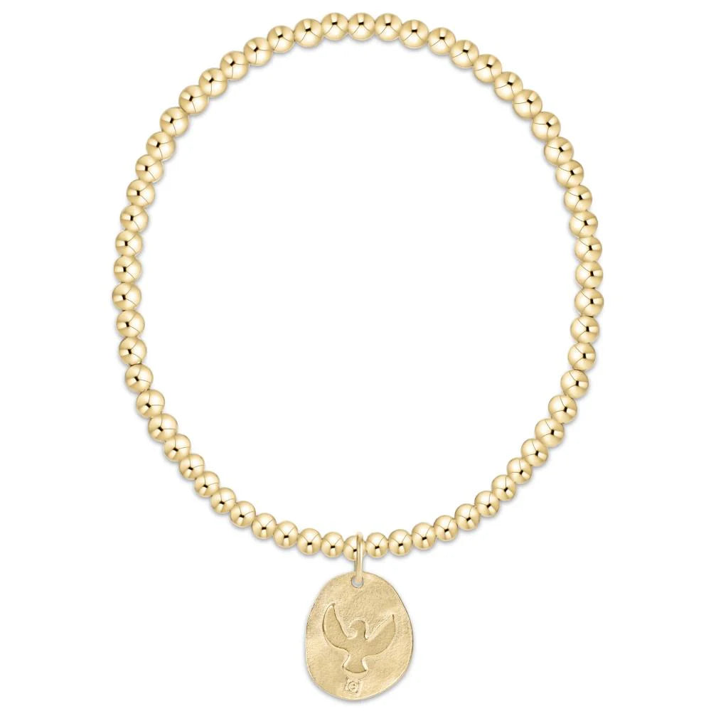 E Newton Classic Gold 3mm Bracelet Inspire America Gold Disc