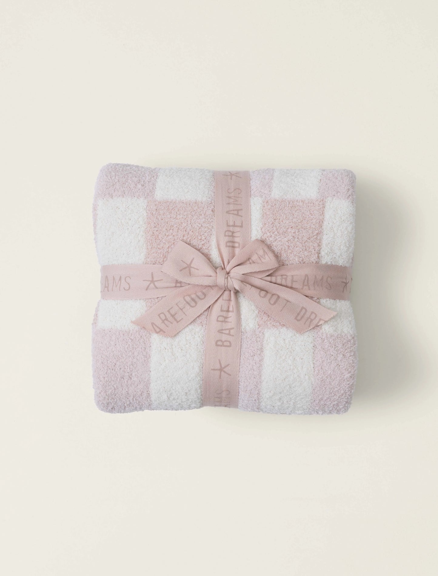 Barefoot Dreams Scalloped Checked Stroller Blanket