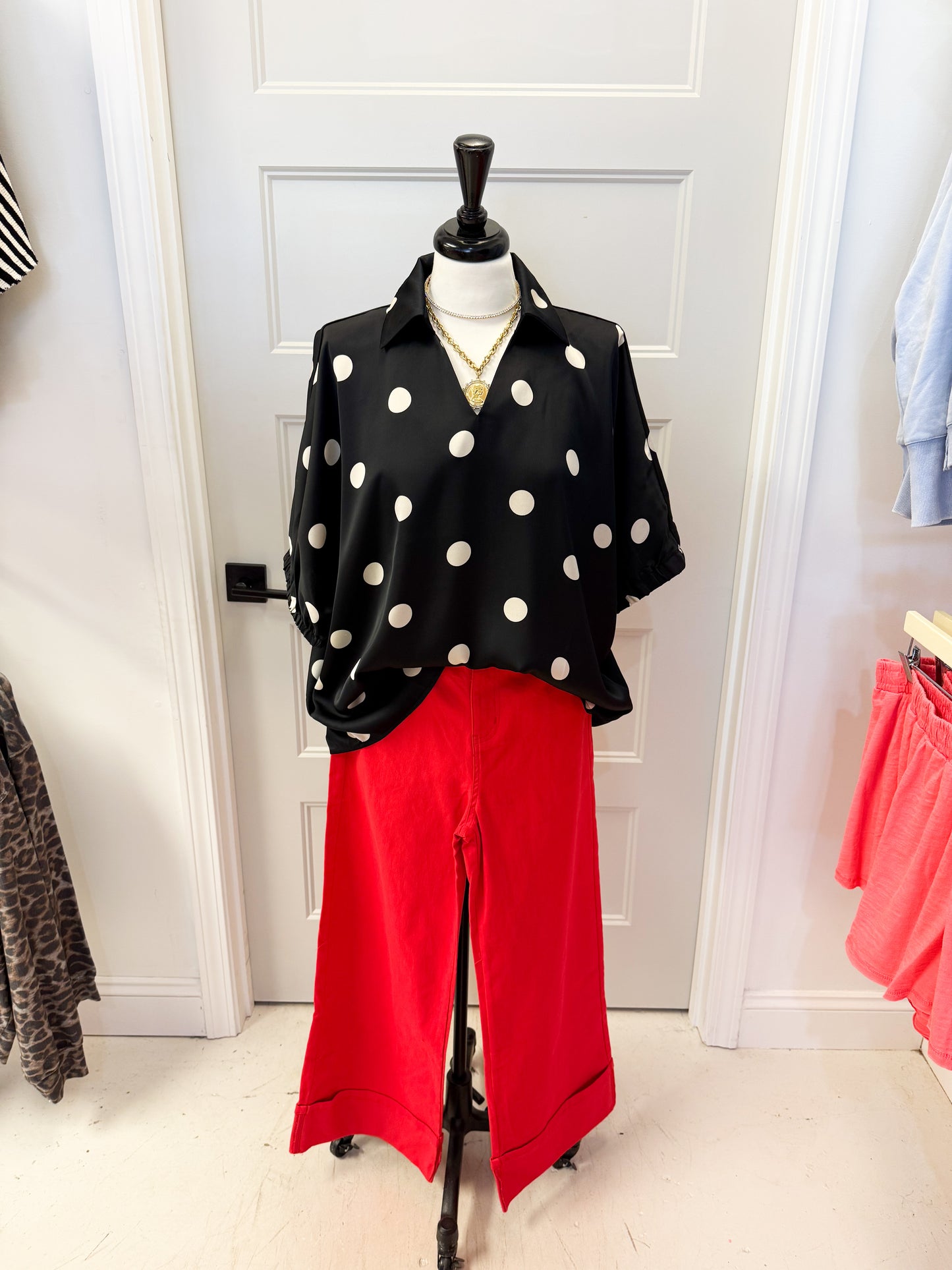 Raylie Red Cuff Denim