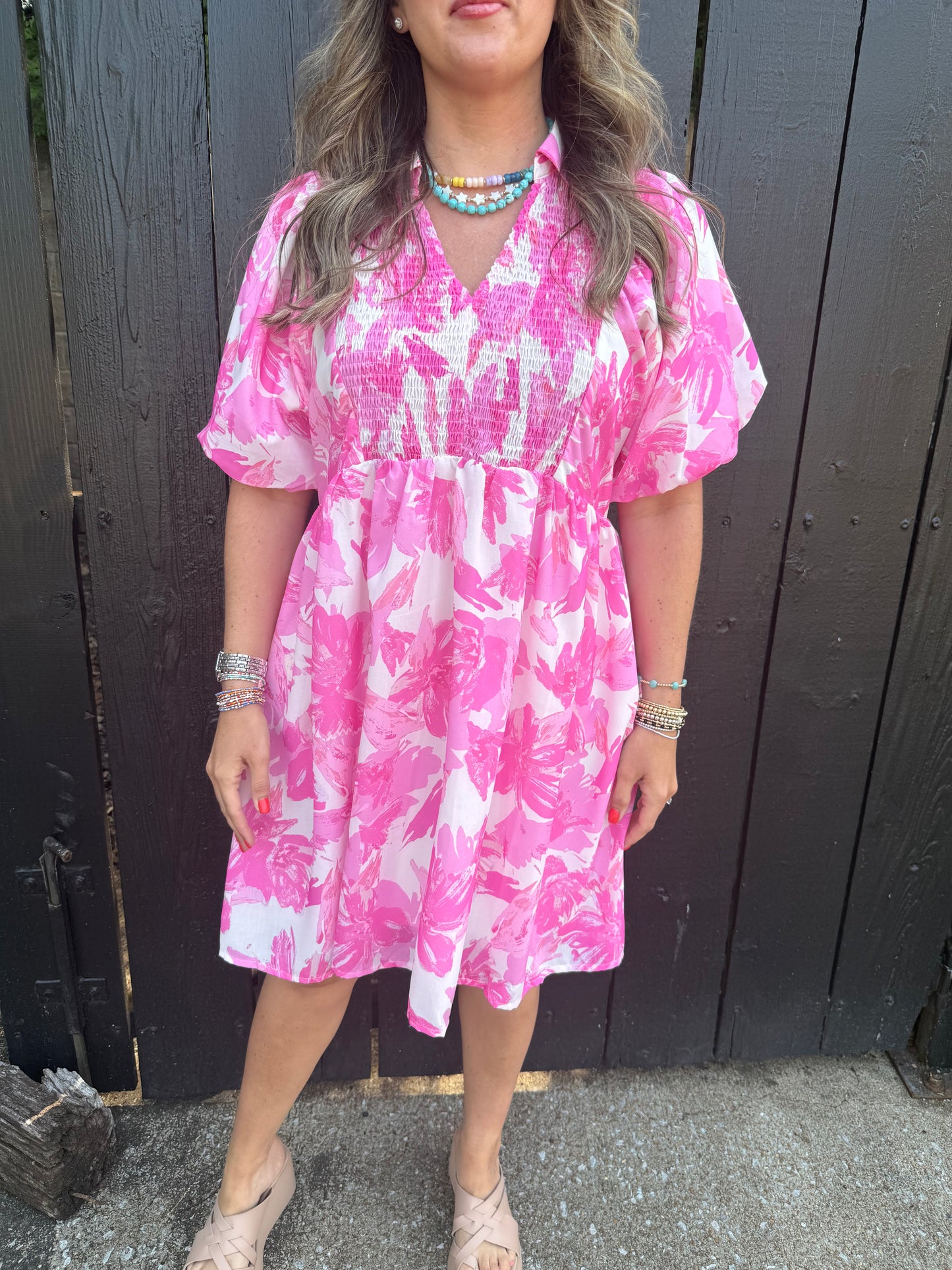 Demi Pink Floral Dress