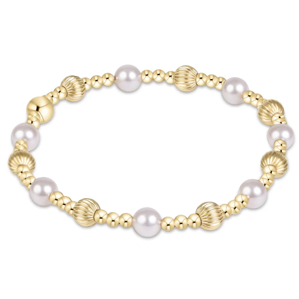 Extends Dignity Sincerity Gold 5mm Pearl Bracelet
