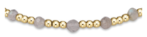 E Newton Gemstone Gold Sincerity Pattern 3mm Bead Bracelet Labradorite