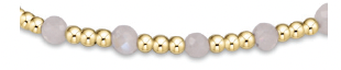 E Newton Gemstone Gold Sincerity Pattern 3mm Bead Bracelet Moonstone