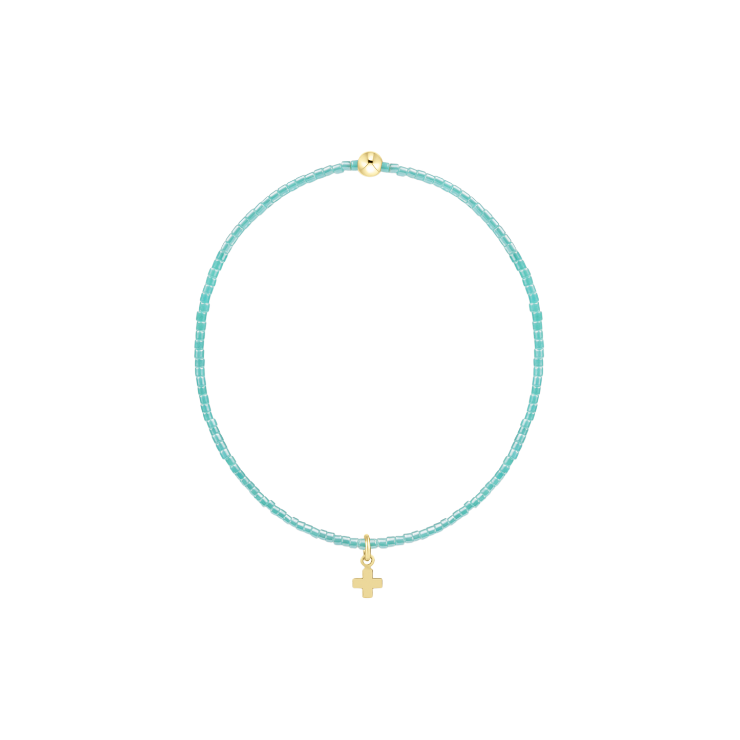 E Newton Hope Classic Sea Glass Signature Cross Charm