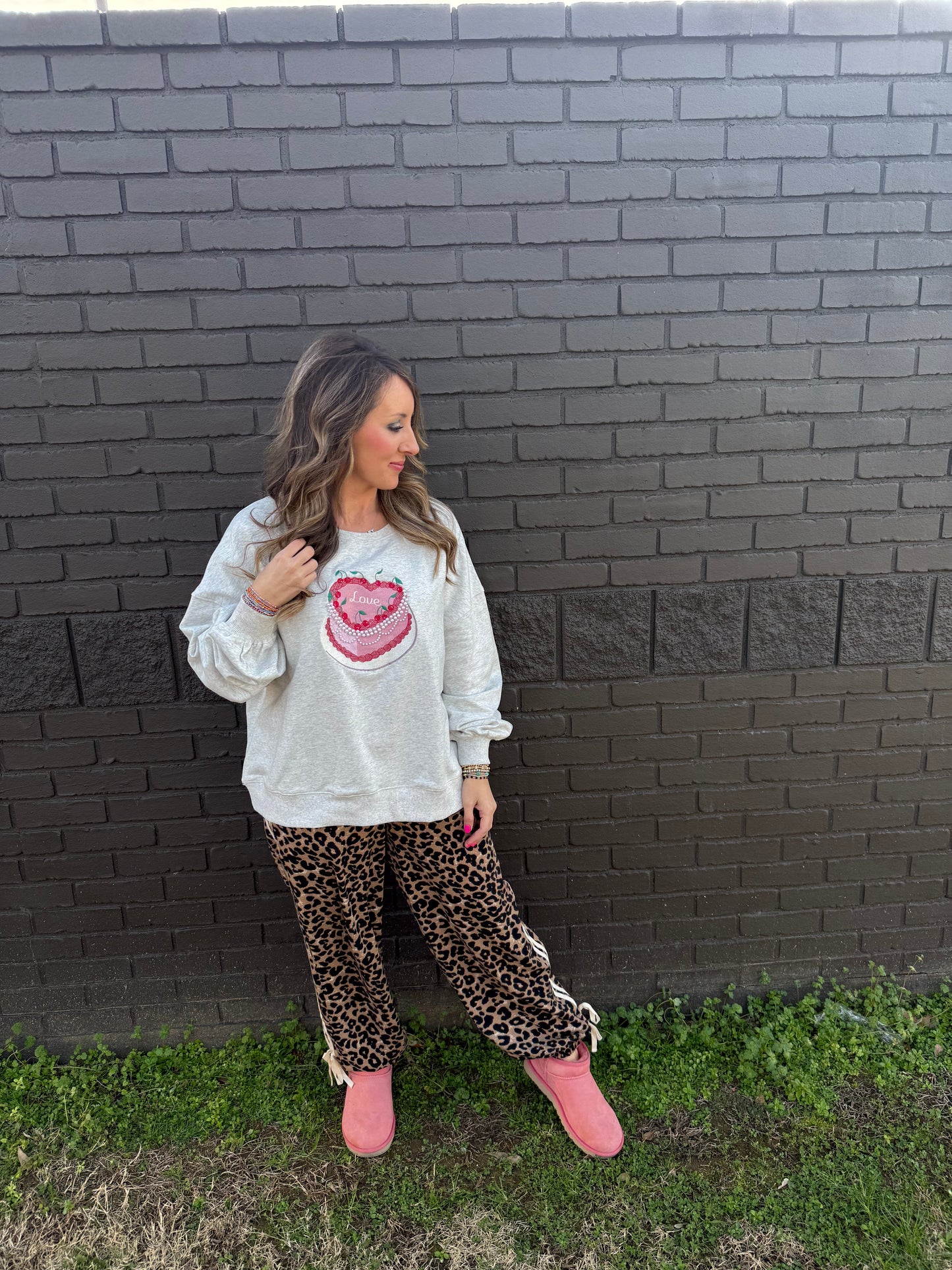 Leopard Waffle Joggers
