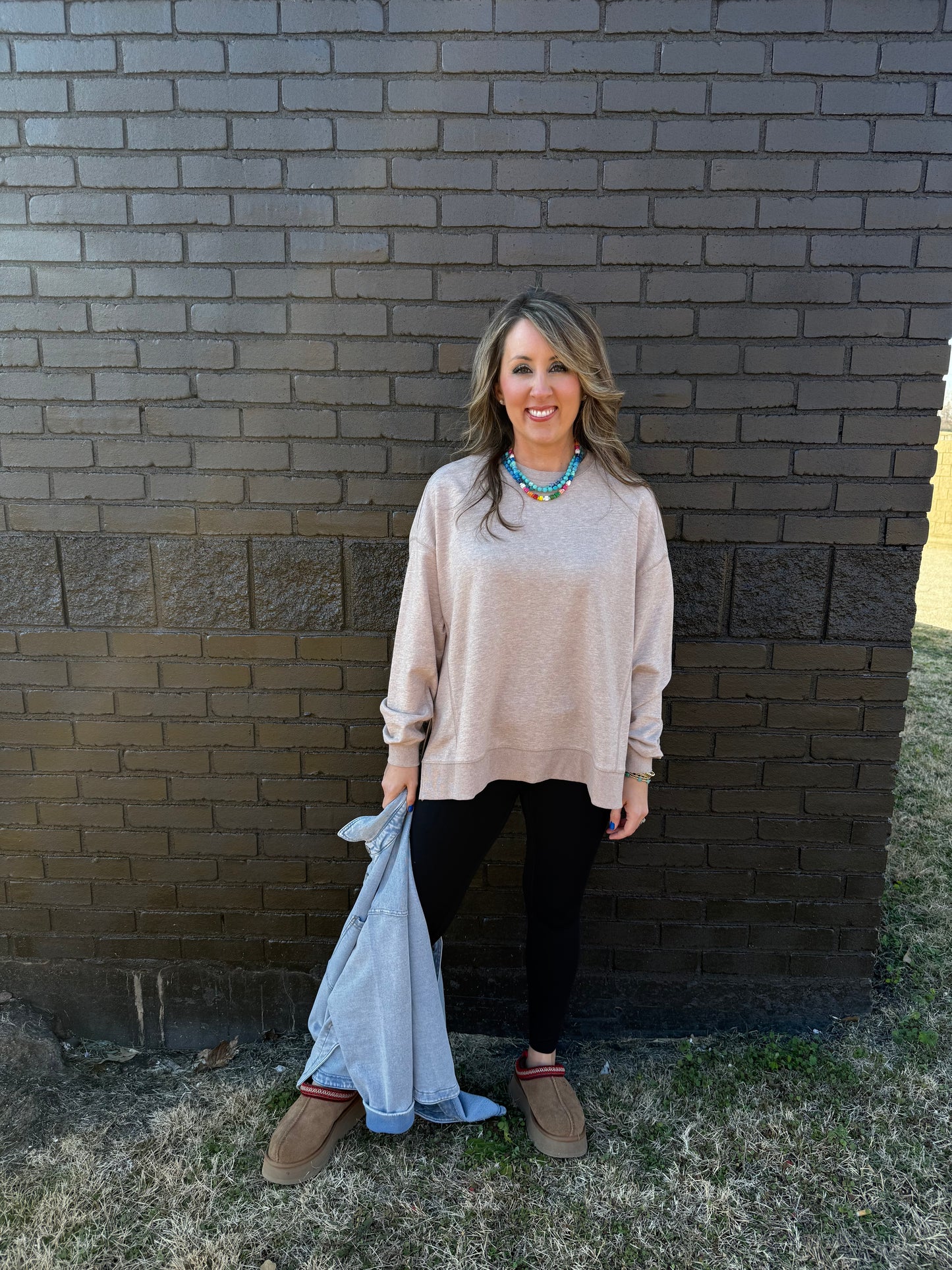 Z Supply Modern Weekender Heather Latte