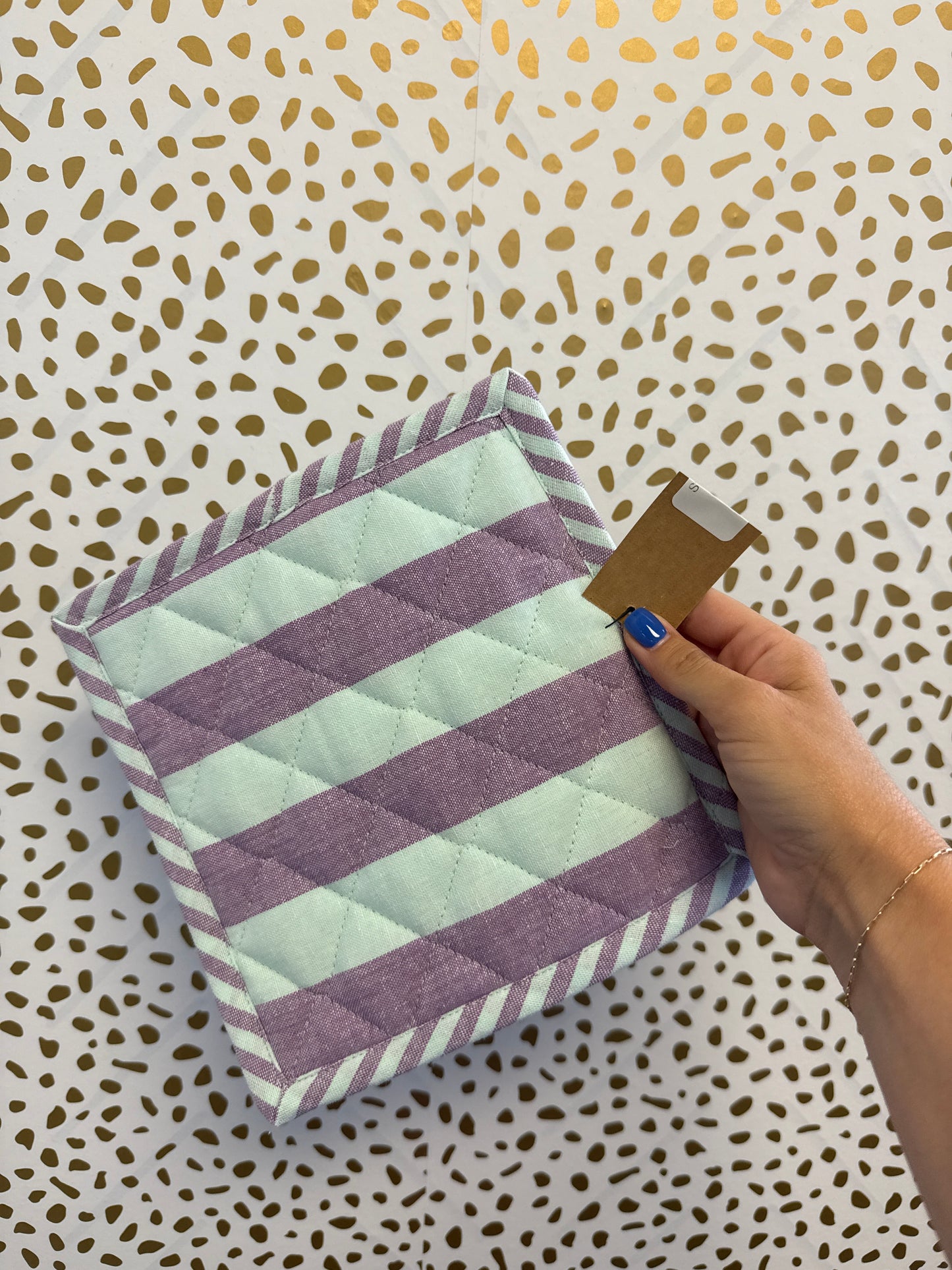 Striped Pot Holder Purple