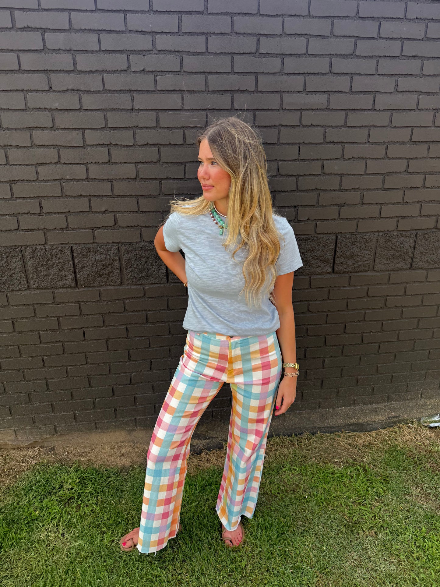 Playful Plaid Pants