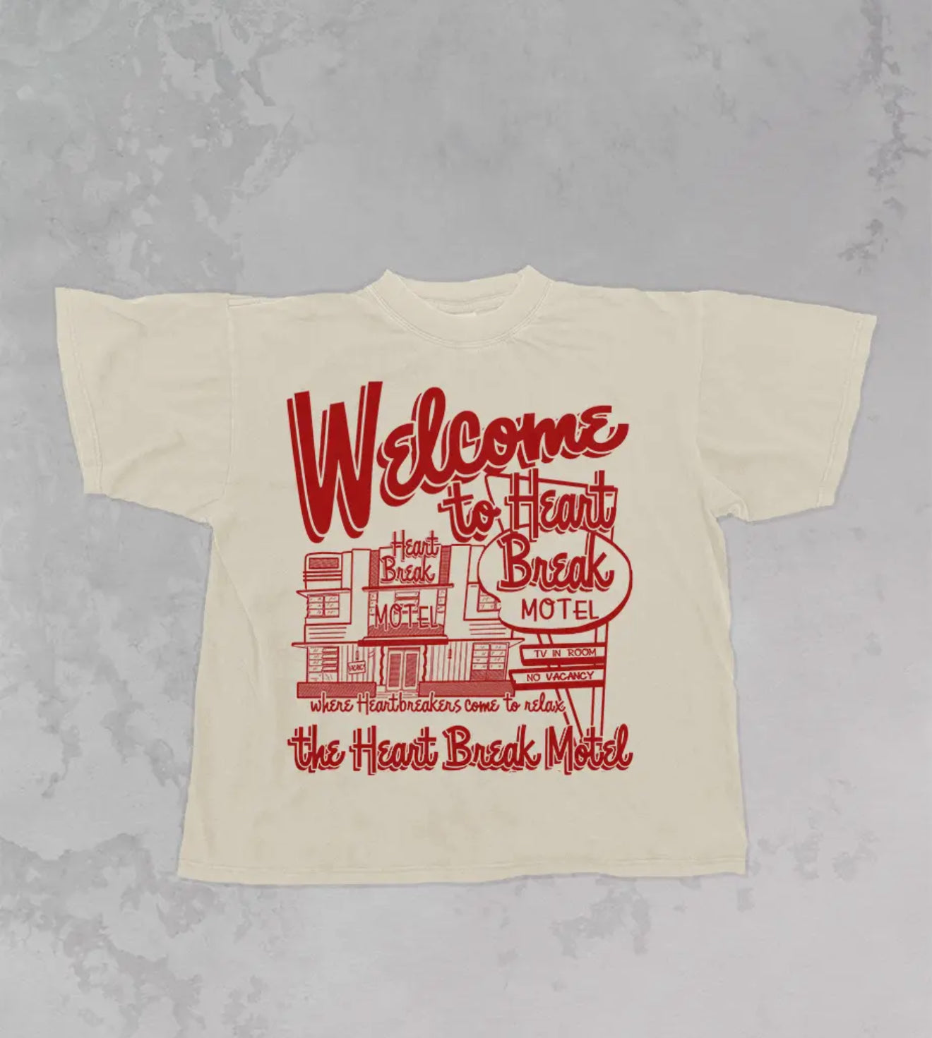 Heart Break Hotel Oversized Tee