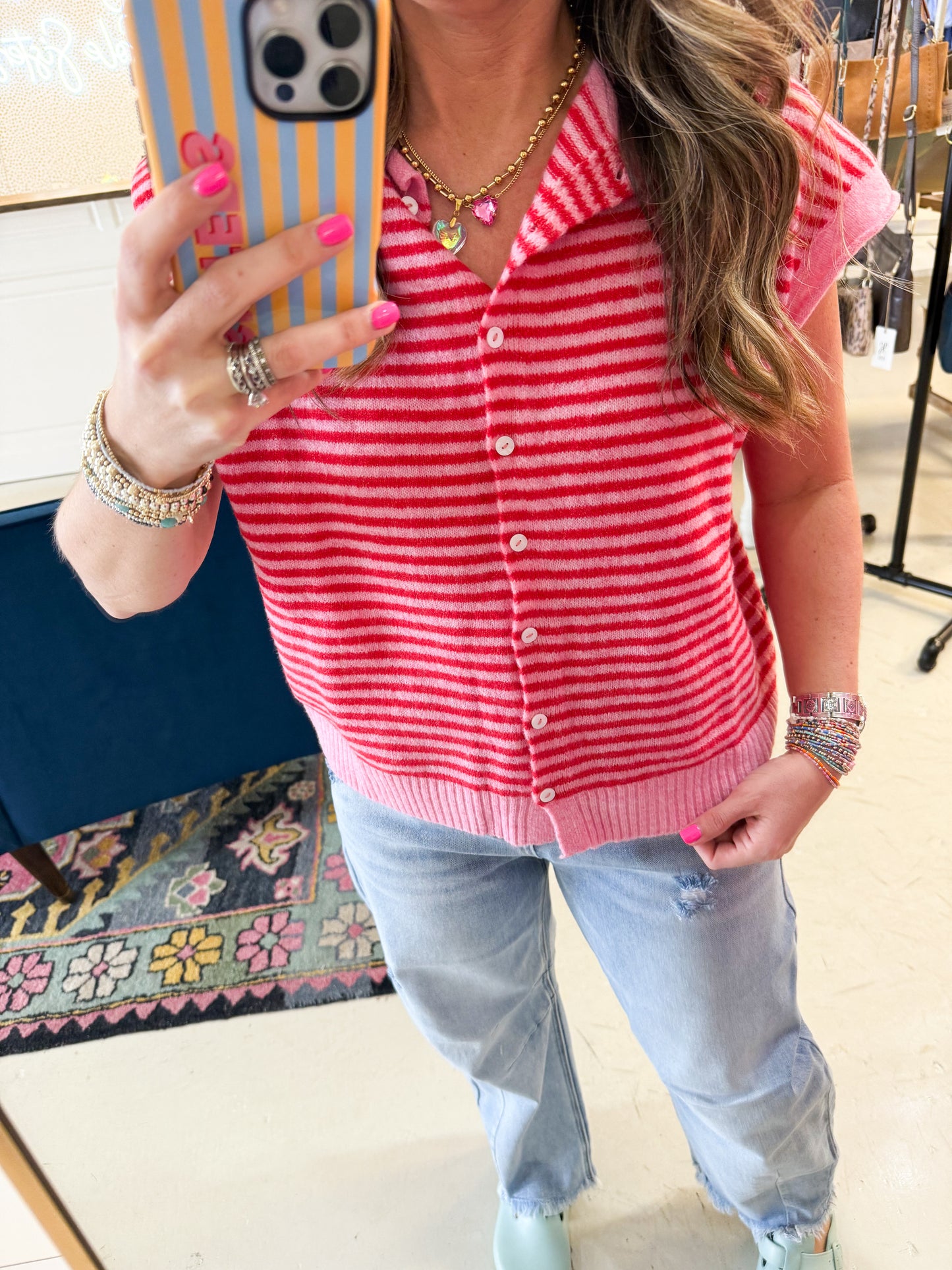 Pinkie Stripe Vest