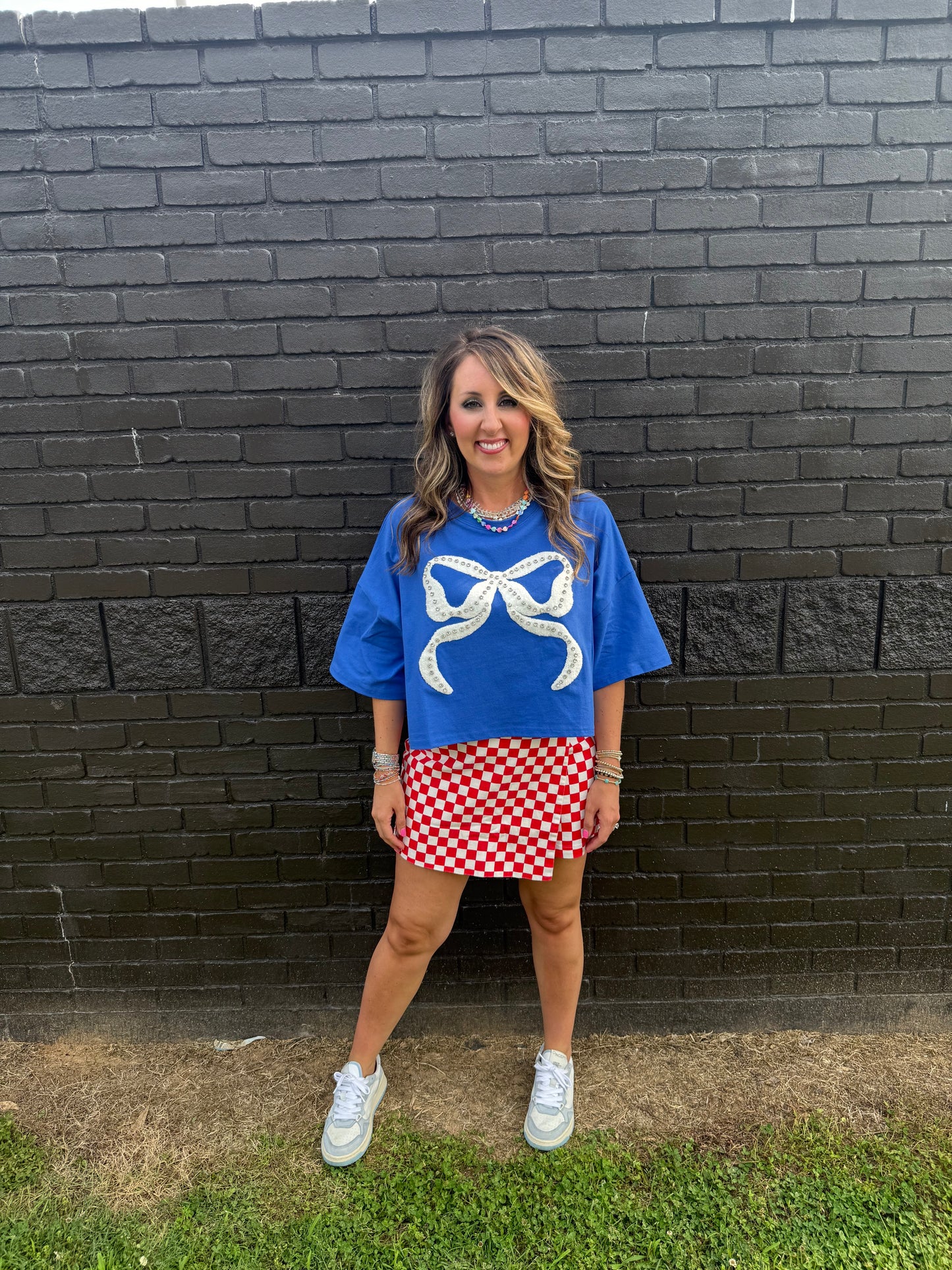 Betsy Bow Top Blue