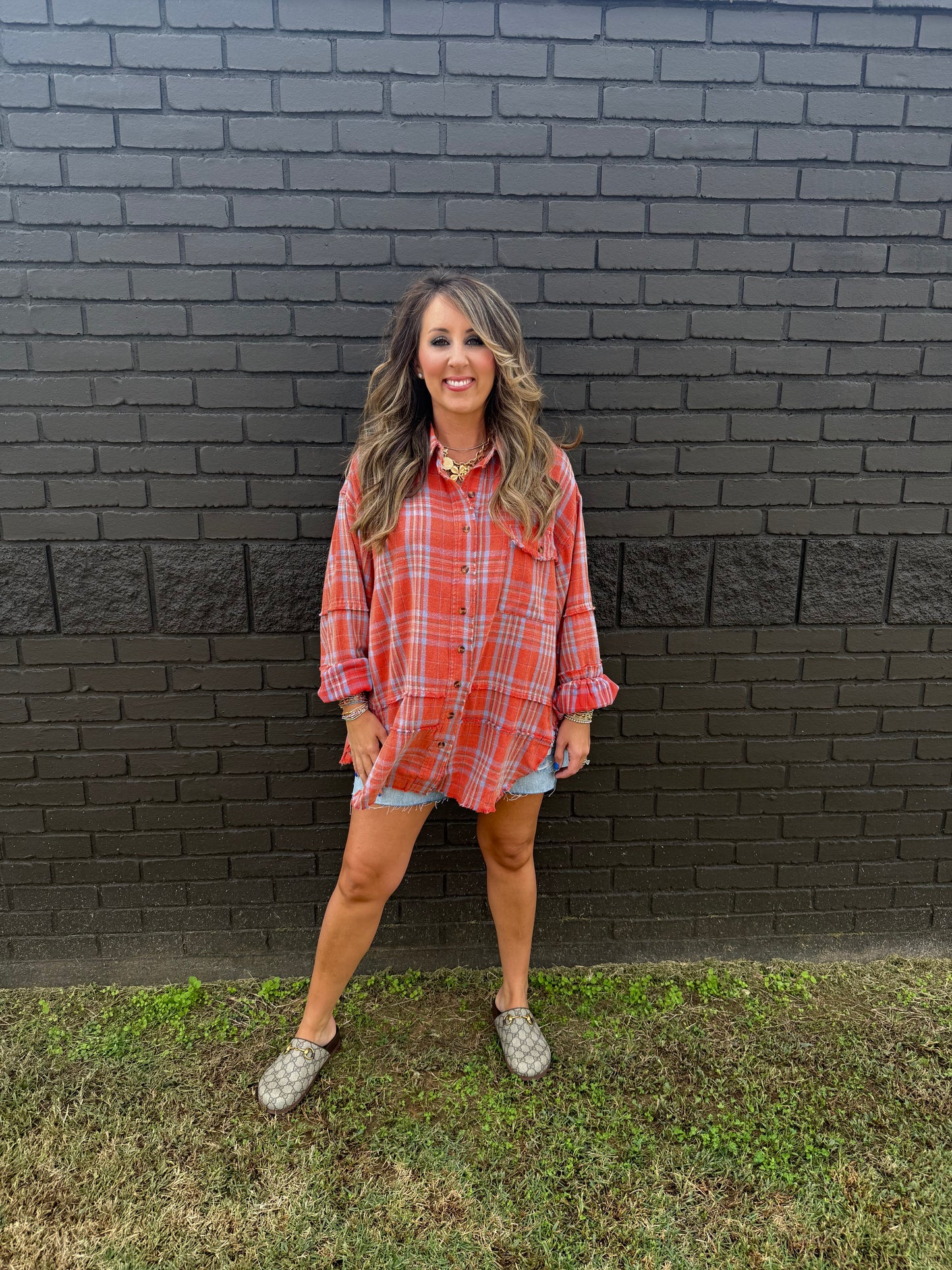 Poppy Plaid Shacket