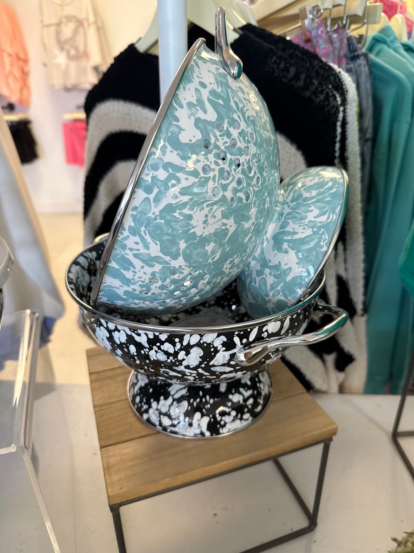 Sea Glass Swirl Colander