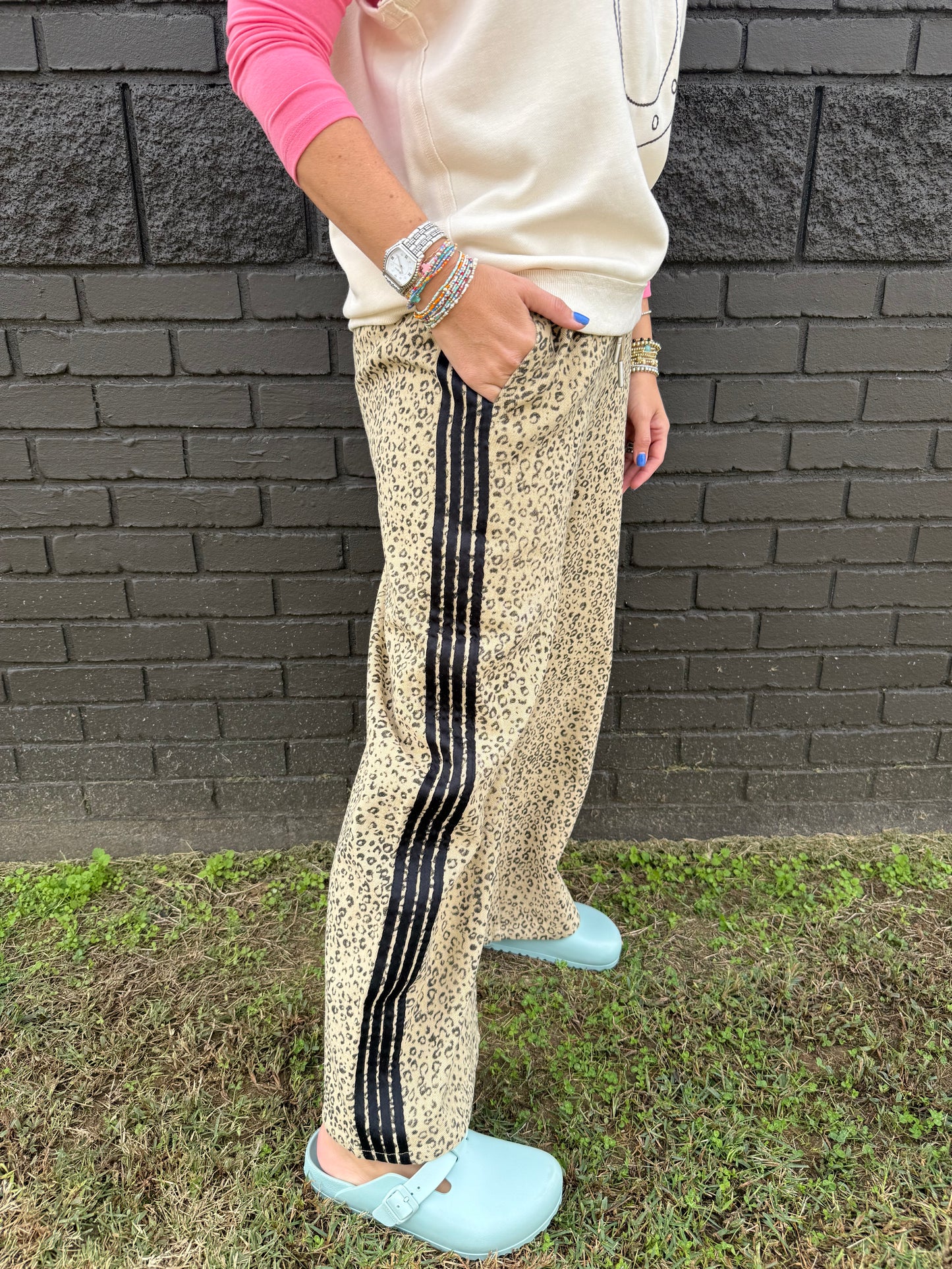 Jetty Leopard Pants Black