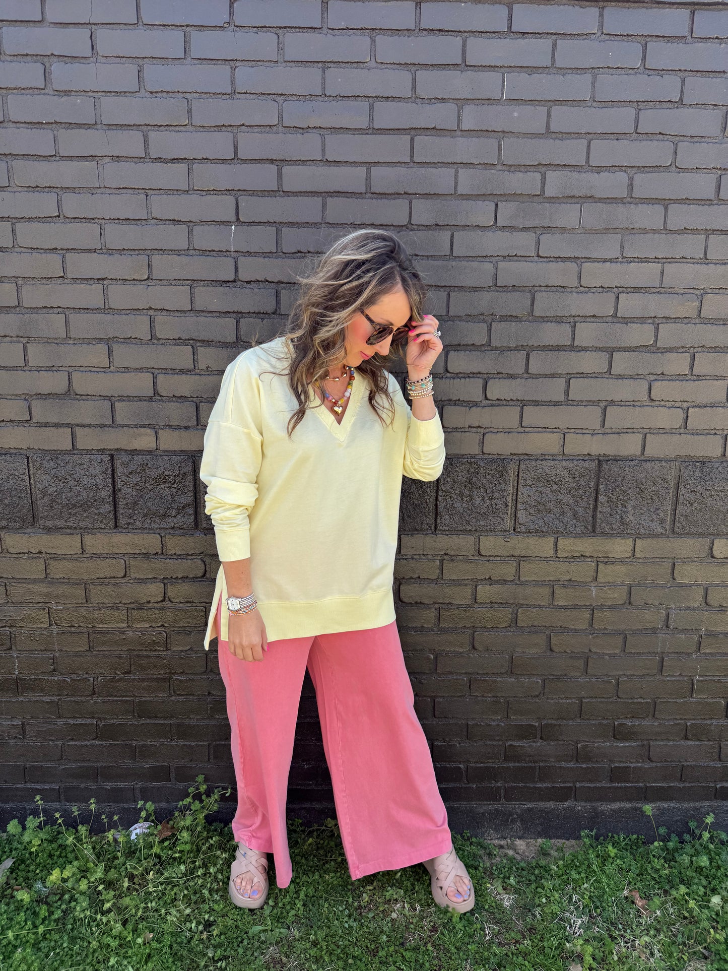 Z Supply V Neck Weekender Mellow Yellow