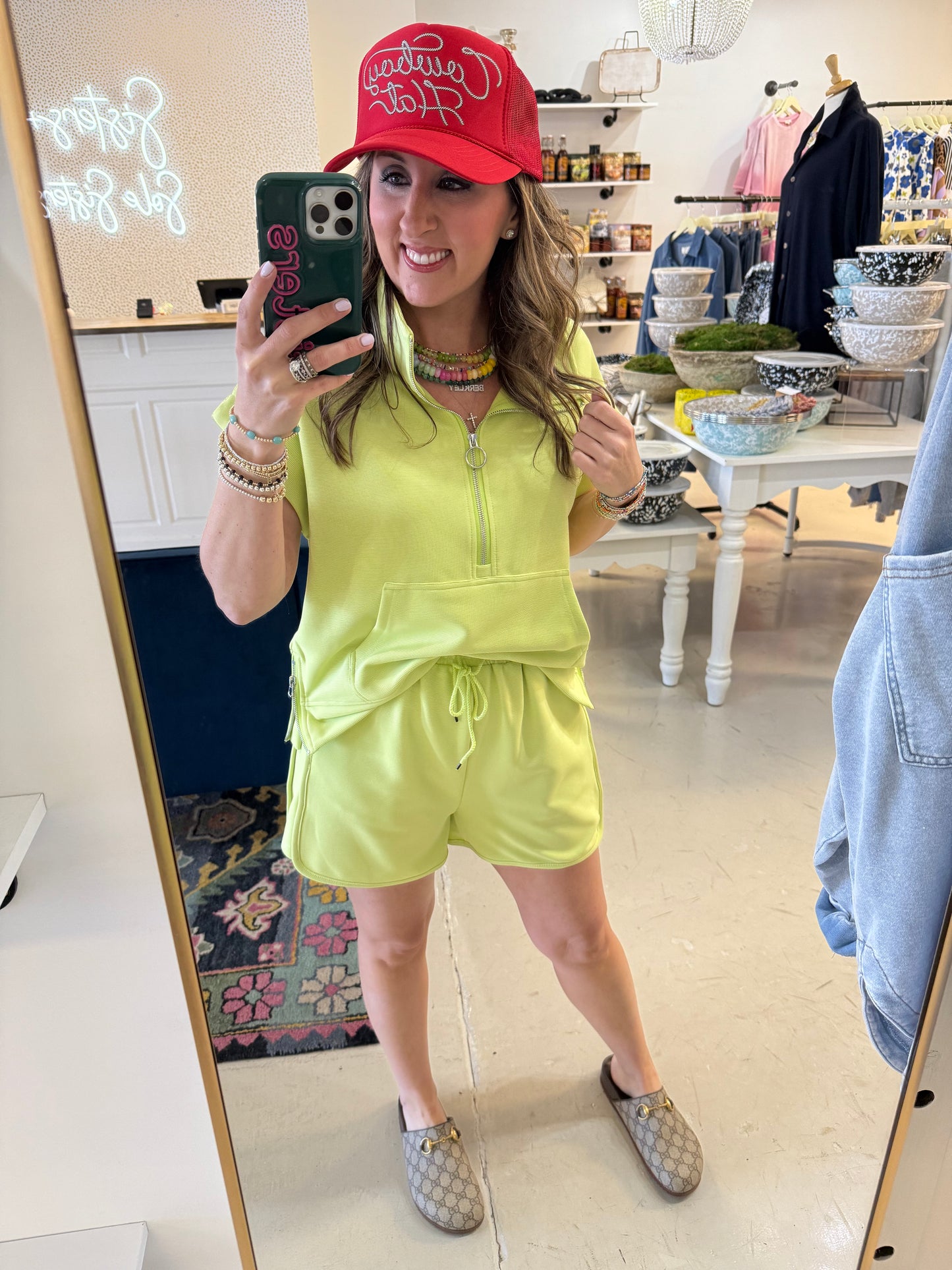 Nella Green Shorts