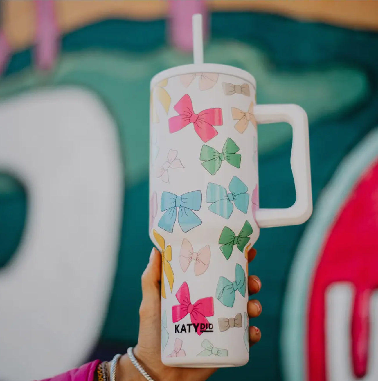 Multicolored Bows Tumbler