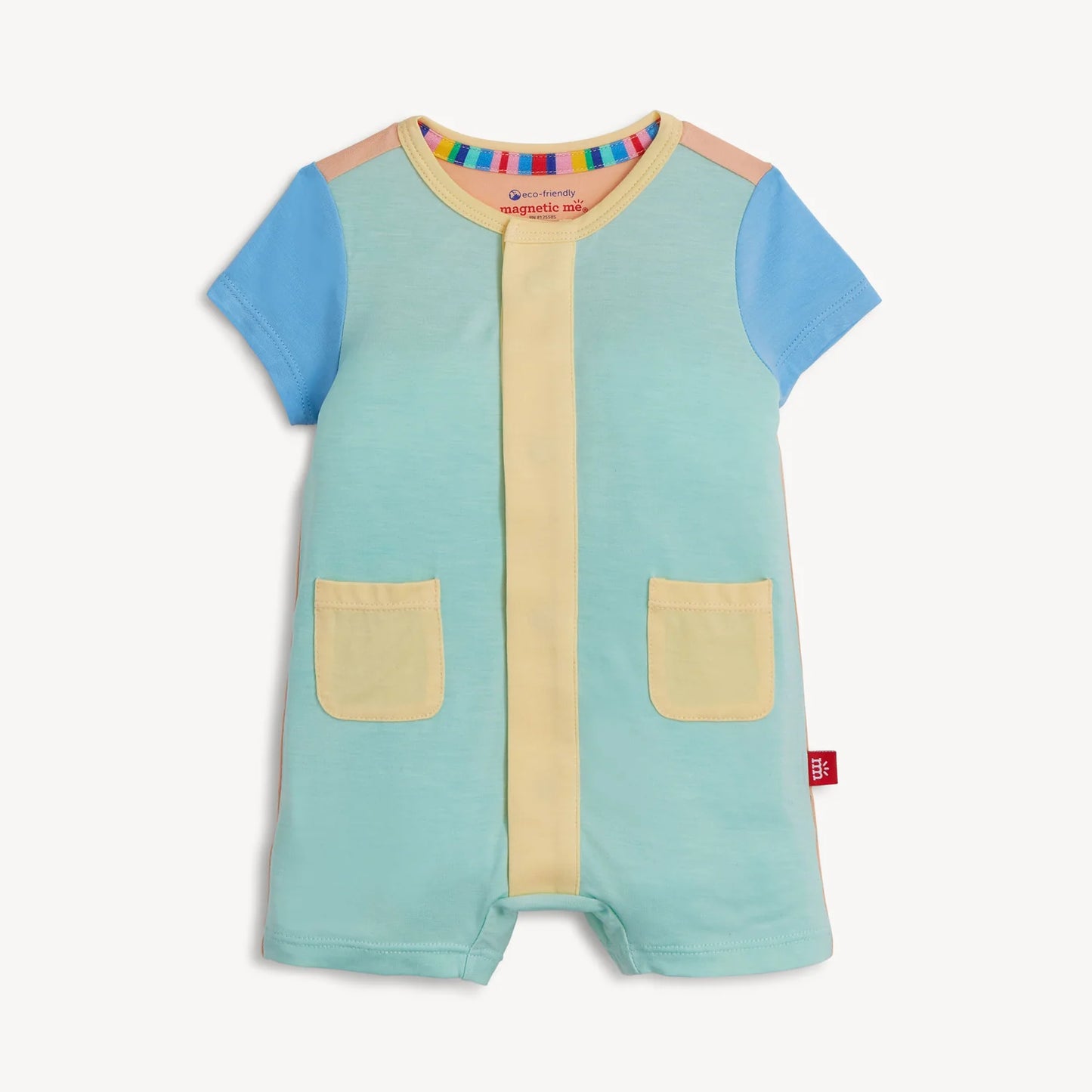 Magnetic Me Colorblock Aloe Short Romper