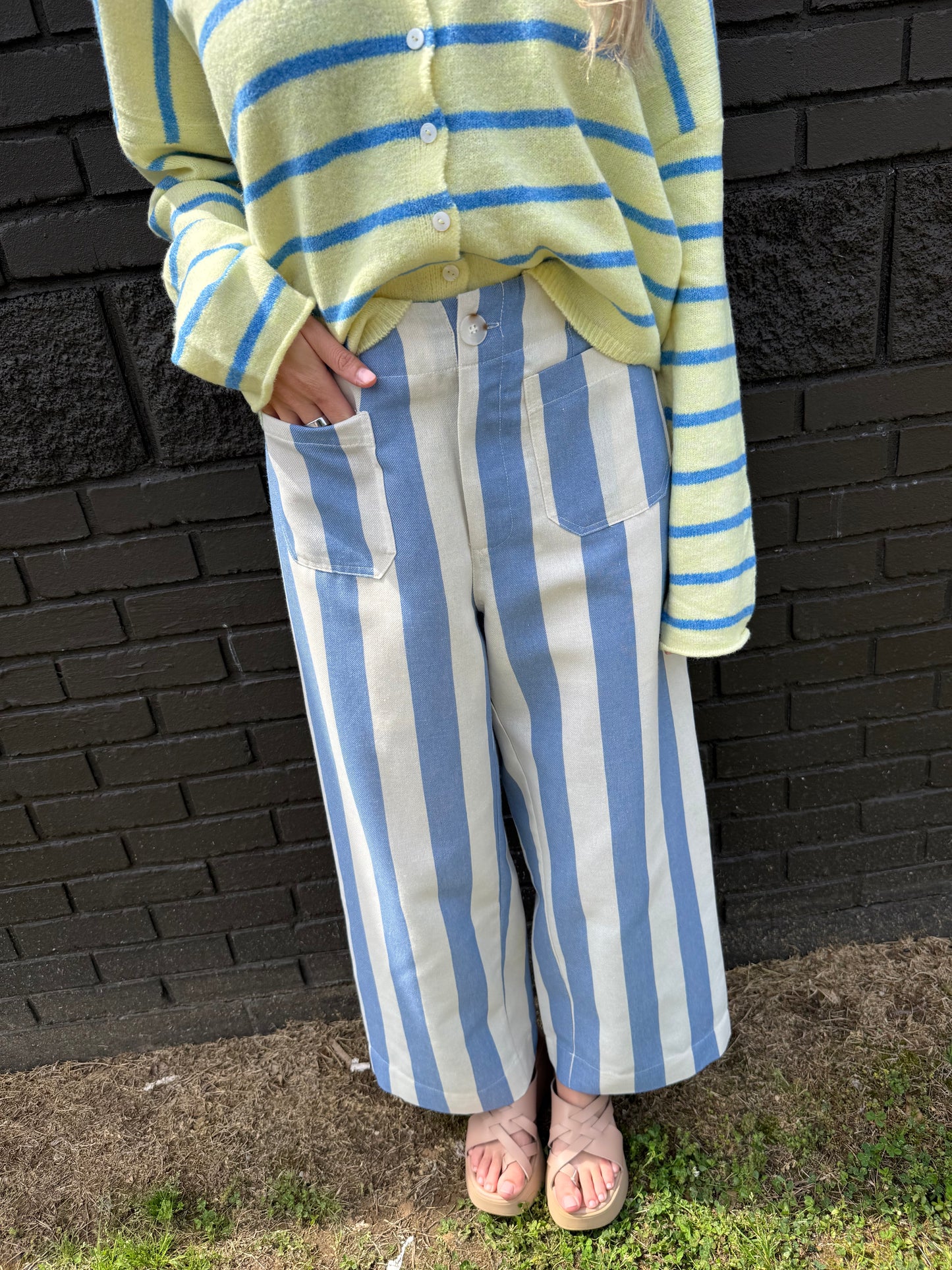 Blue Stripe Pants