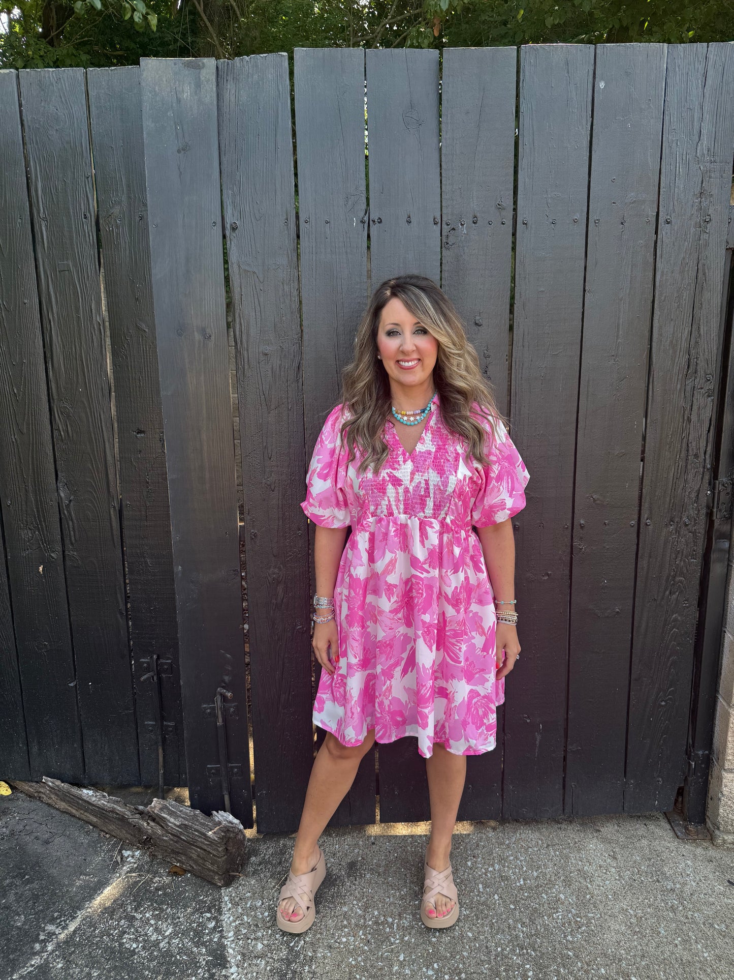 Demi Pink Floral Dress