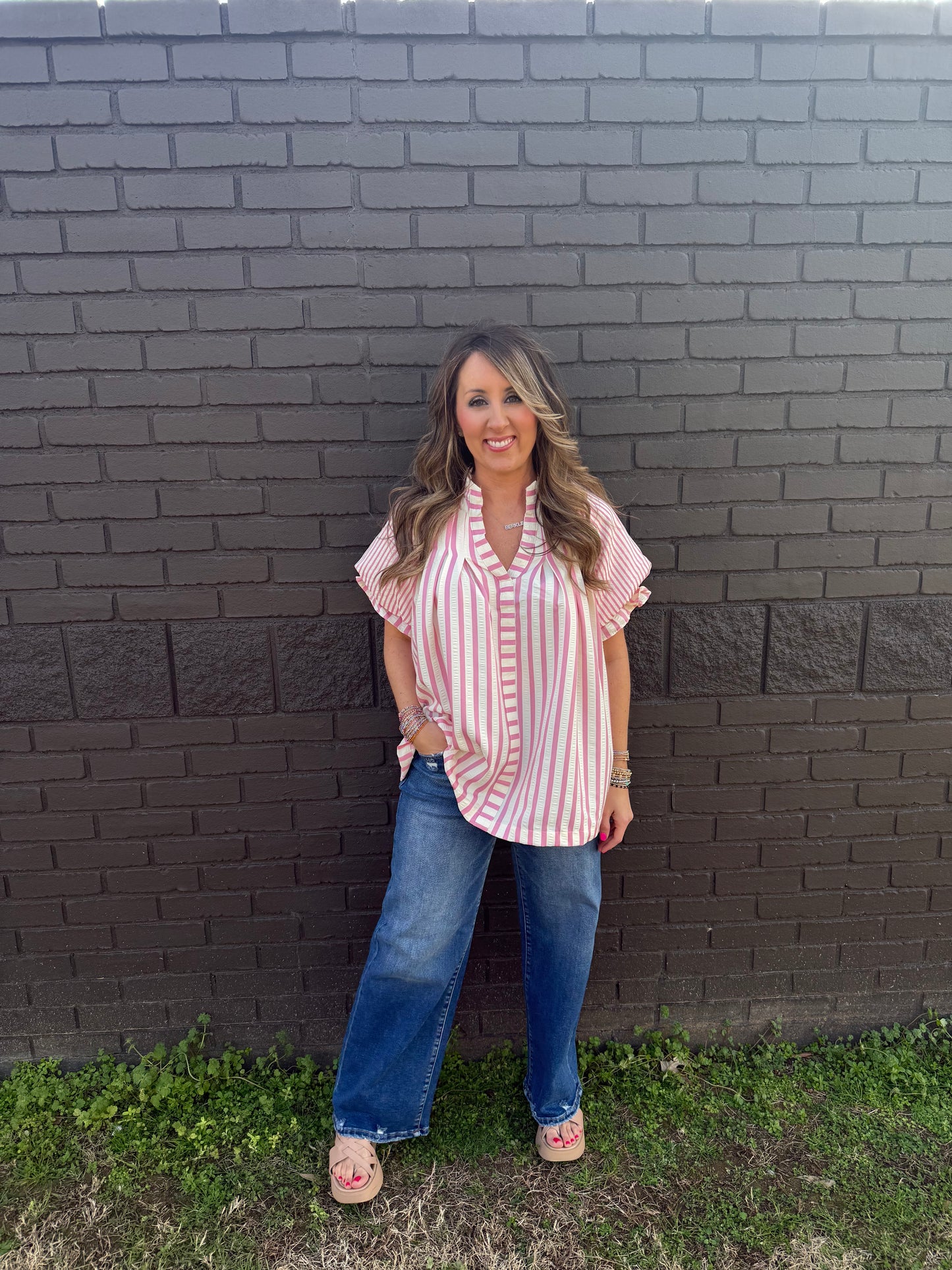Piper Stripe Pink Top
