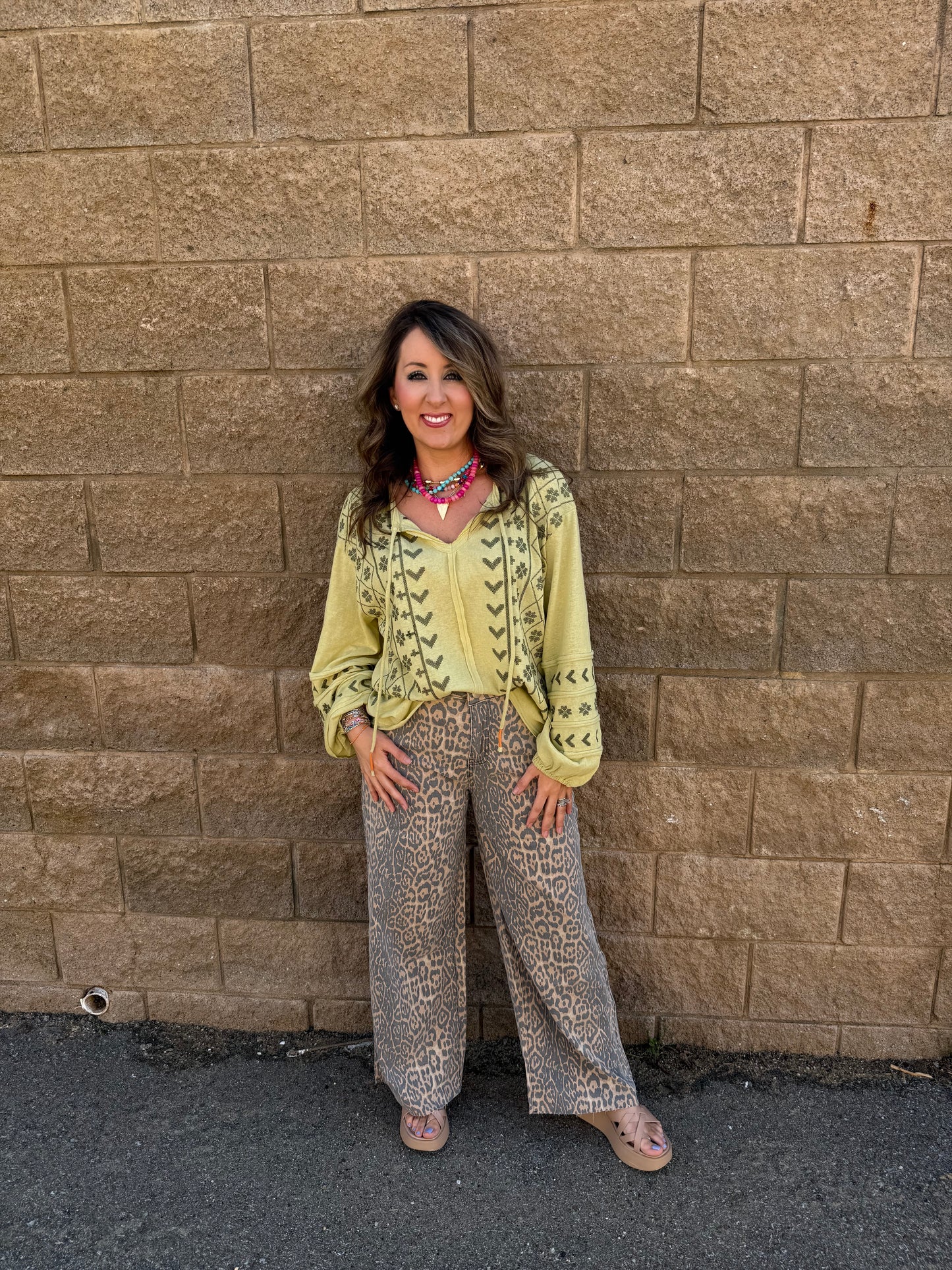 Camila Green Tea Top