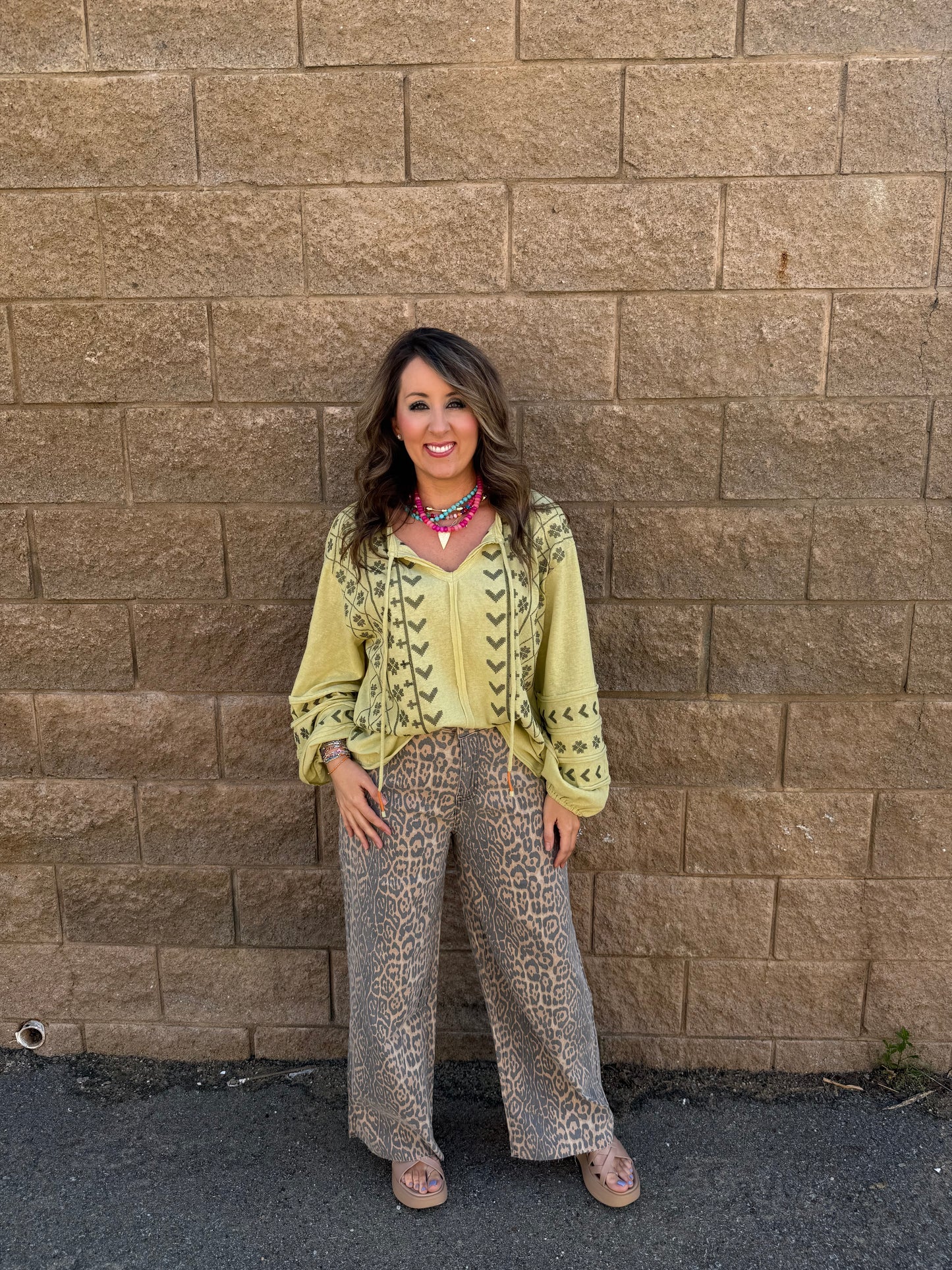 Camila Green Tea Top