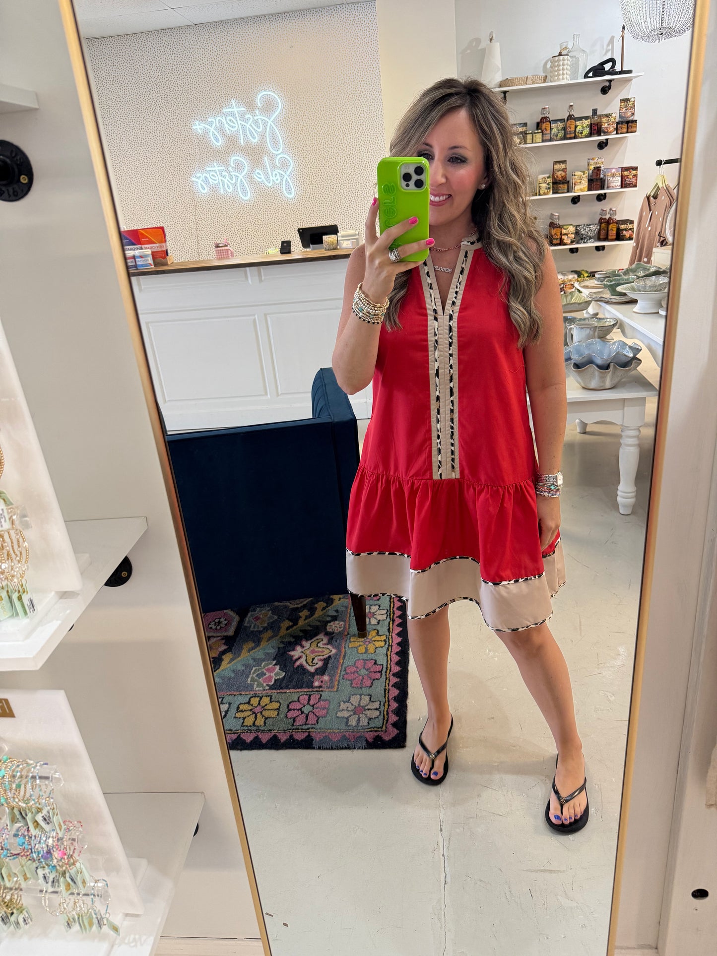 Haisley Red Leopard Dress
