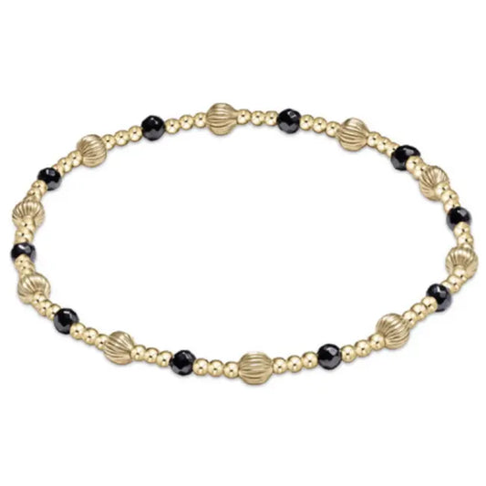 E Newton Dignity Sincerity 4mm Faceted Onyx