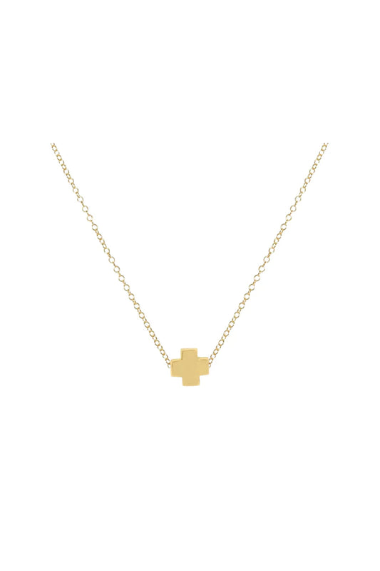 E Newton 16" Signature Cross Small Gold