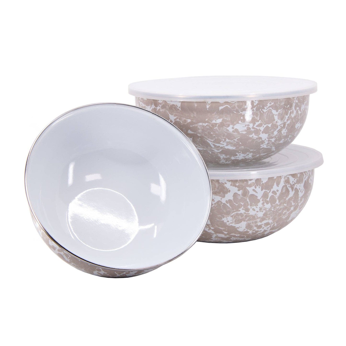 Taupe Swirl Small Mixing Bowl