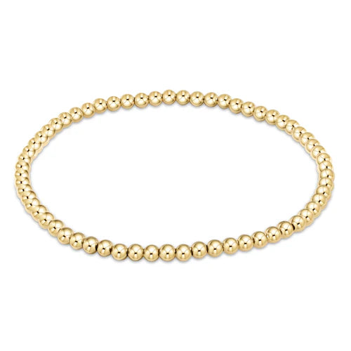 E Newton Classic Gold 3mm Bead Bracelet