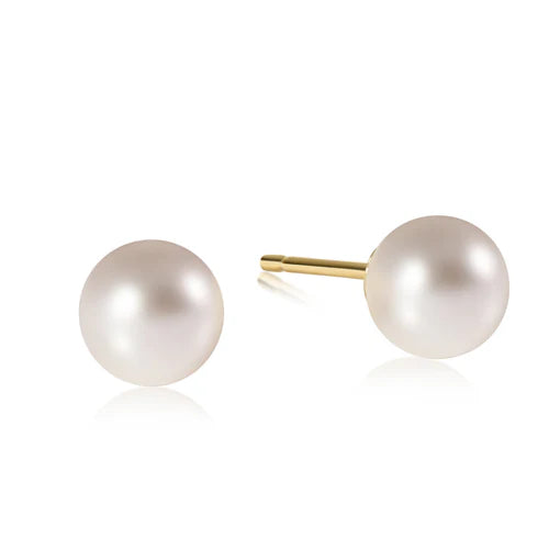 E Newton Classic 10mm Stud Pearl