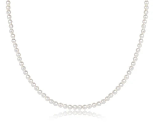 E Newton Classic Pearl Chk 3mm Necklace
